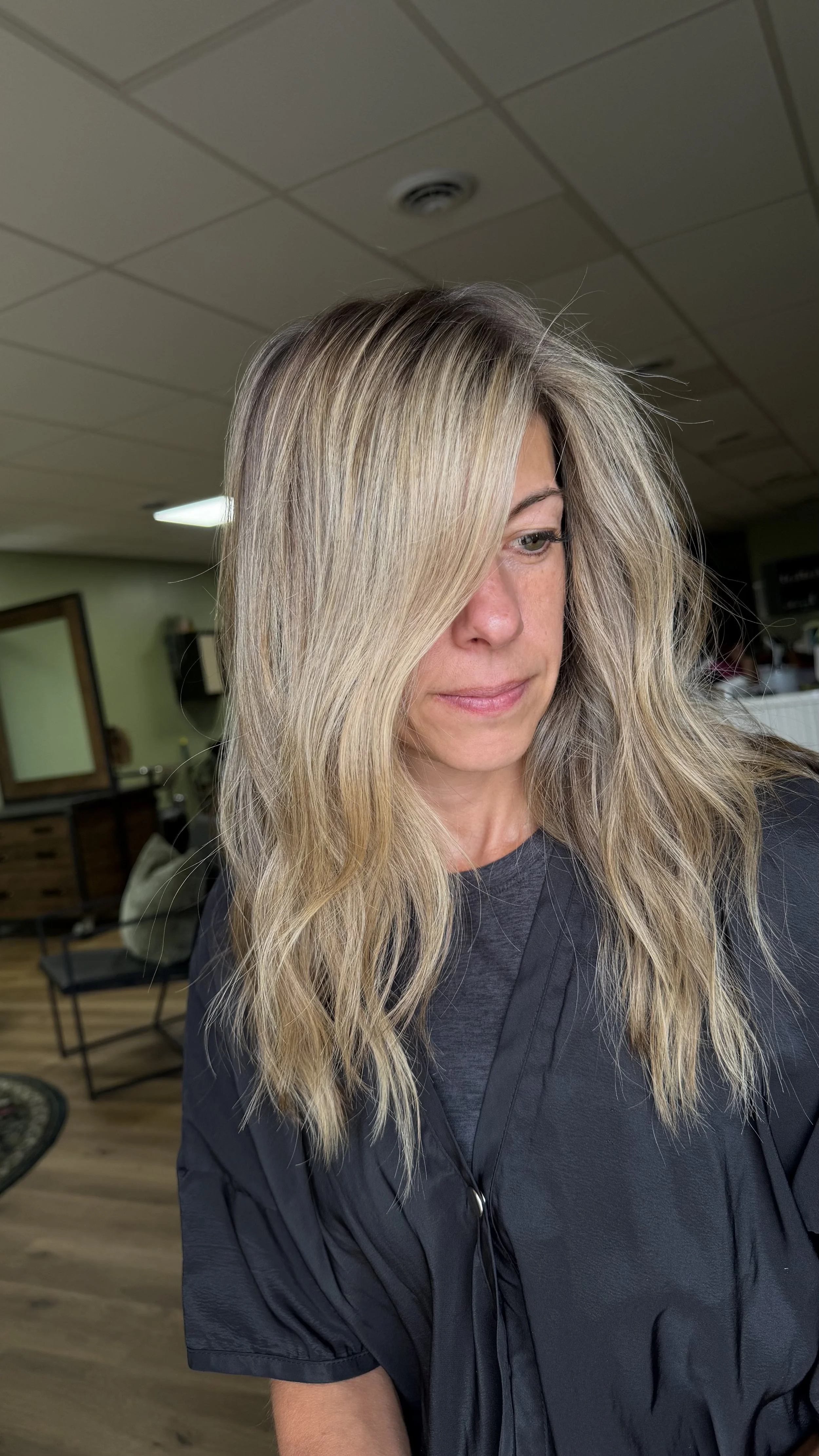 Blonde Lived-In Hair Color/Gray Blending
