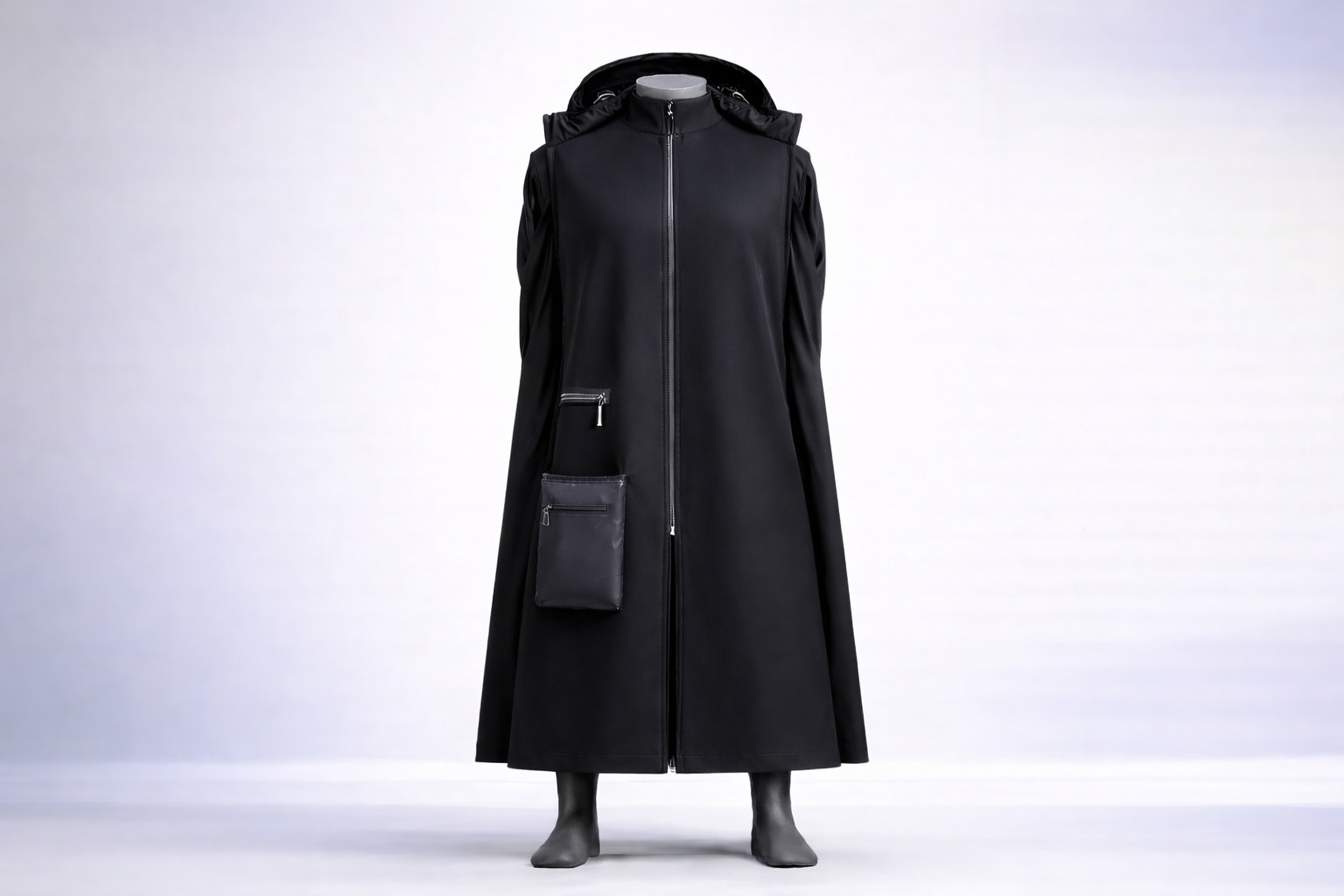 AFTERTIDE recovery robe showing integrated storage and carry system