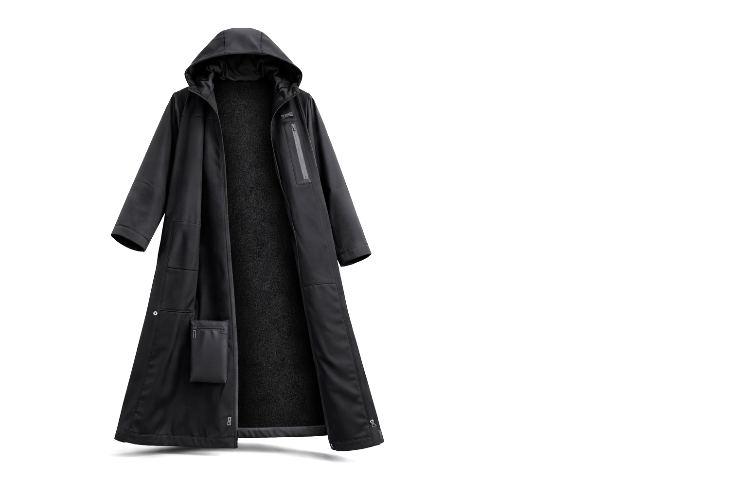 AFTERTIDE performance recovery robe with integrated carry and storage system