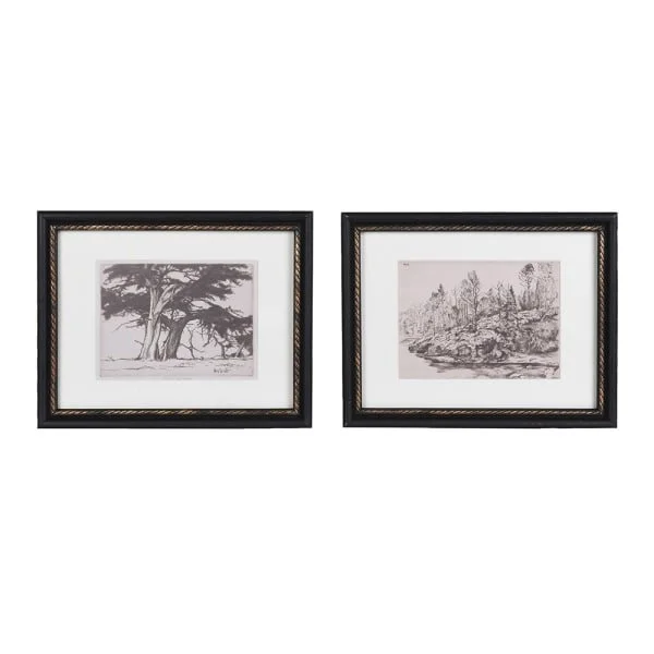 Set of 2 Cedar and Stream Pictures