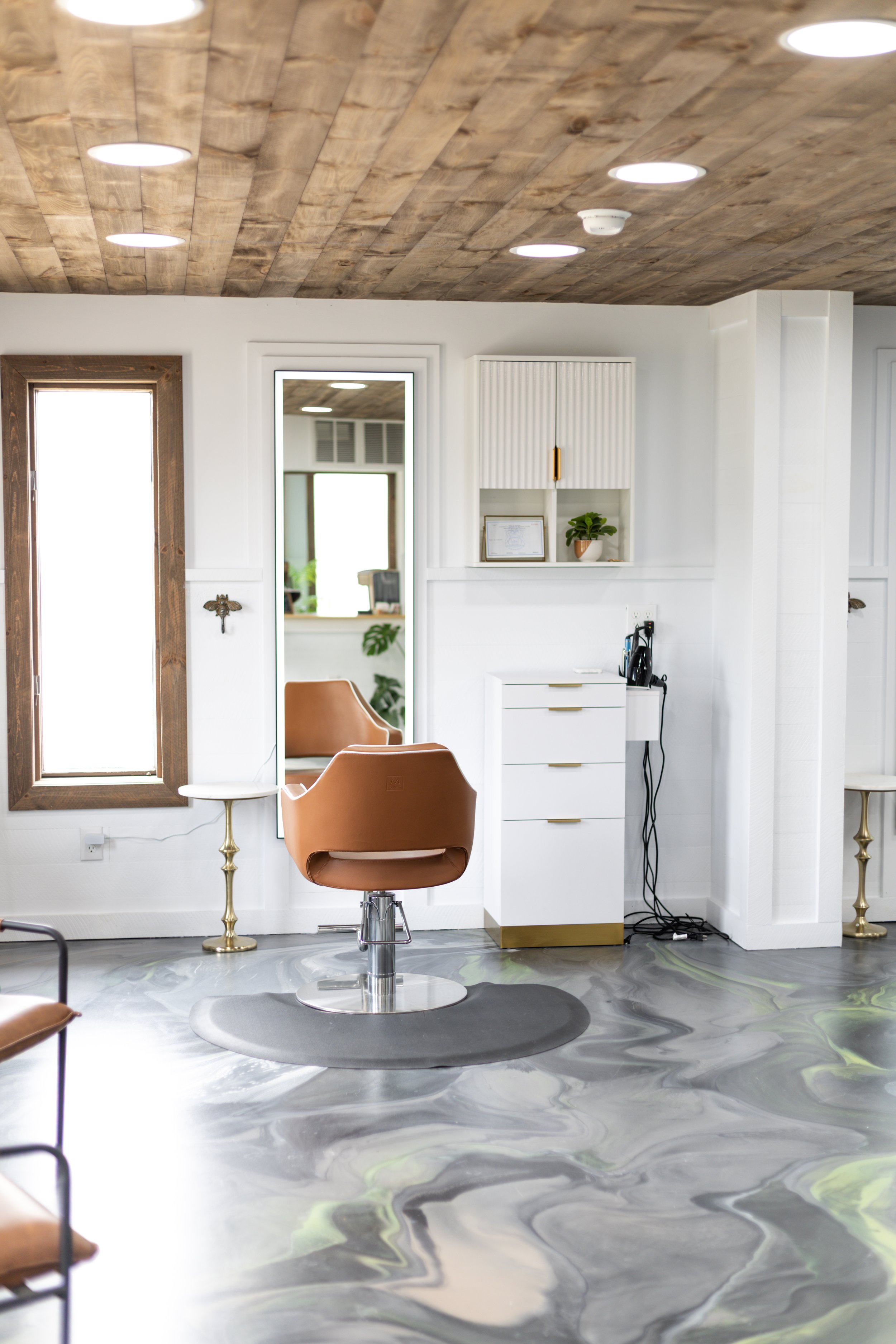 Modern salon interior at Bengal & Mane in Gaylord, MI