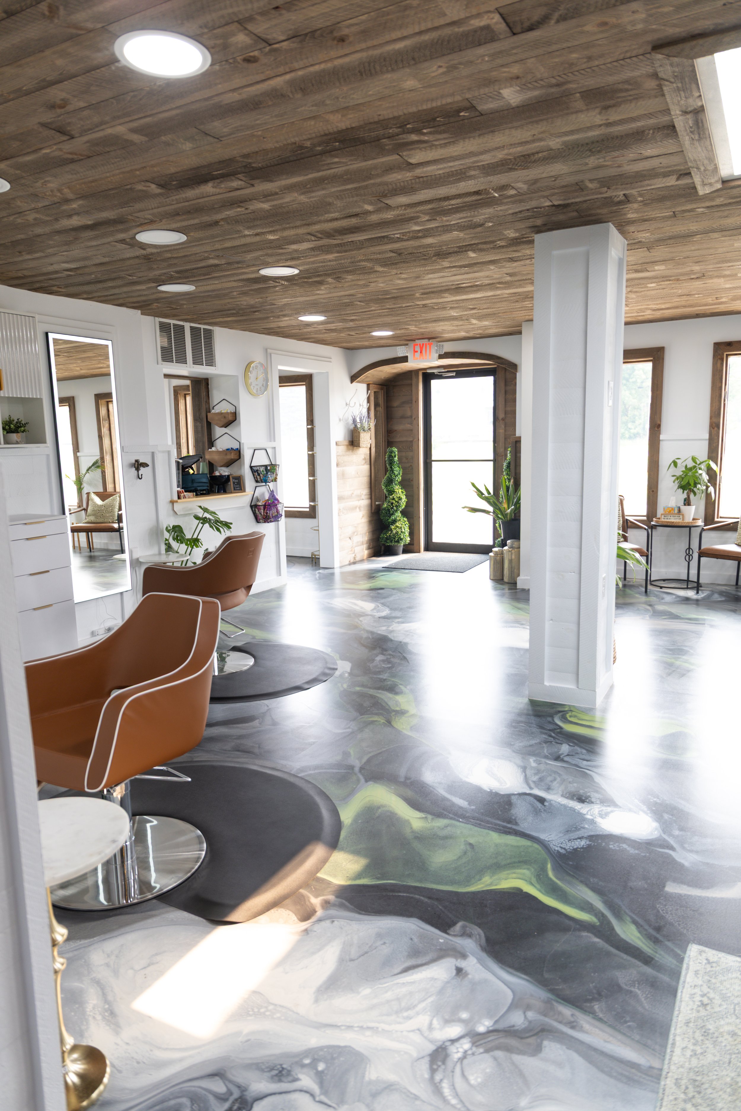 Modern salon interior at Bengal & Mane in Gaylord, MI
