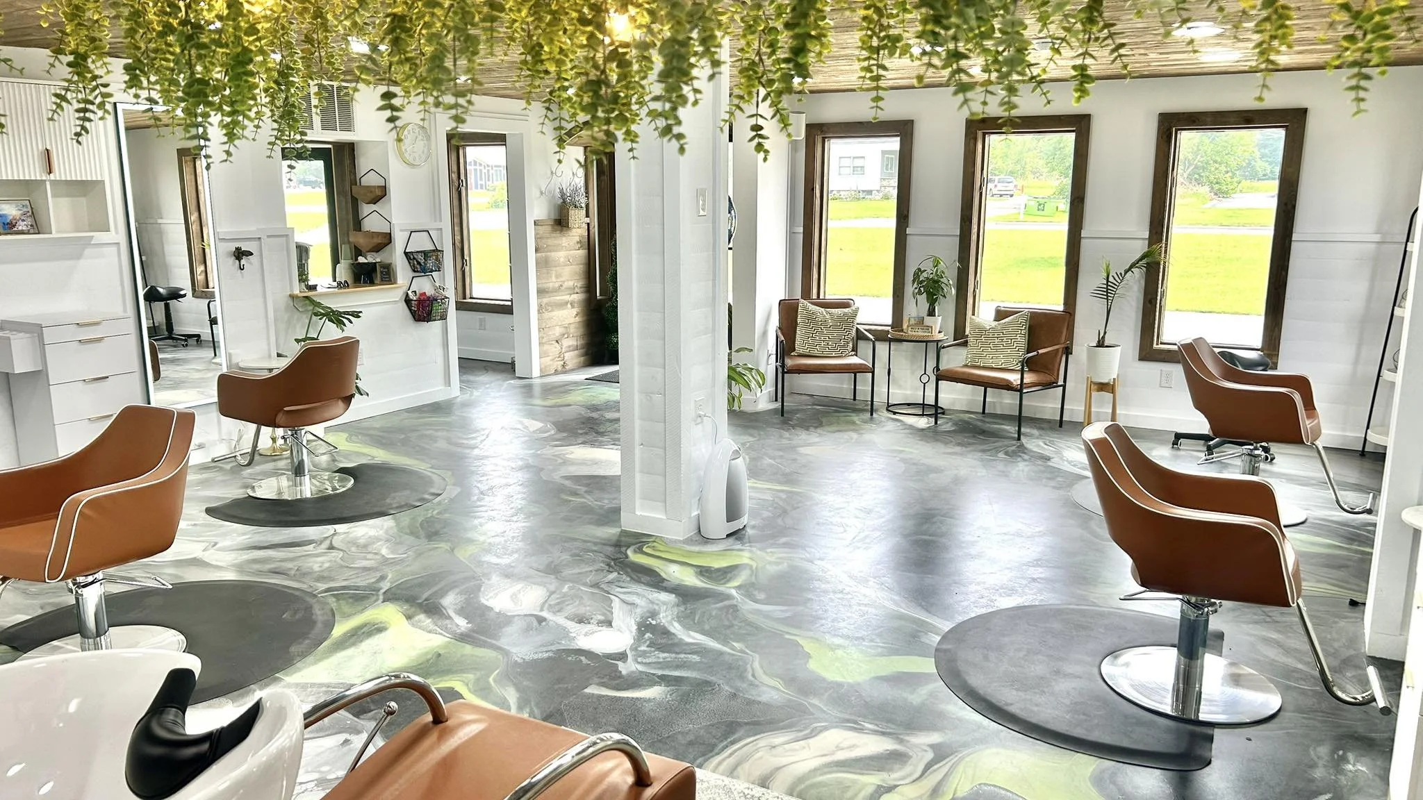 	
Modern salon interior at Bengal & Mane in Gaylord, MI