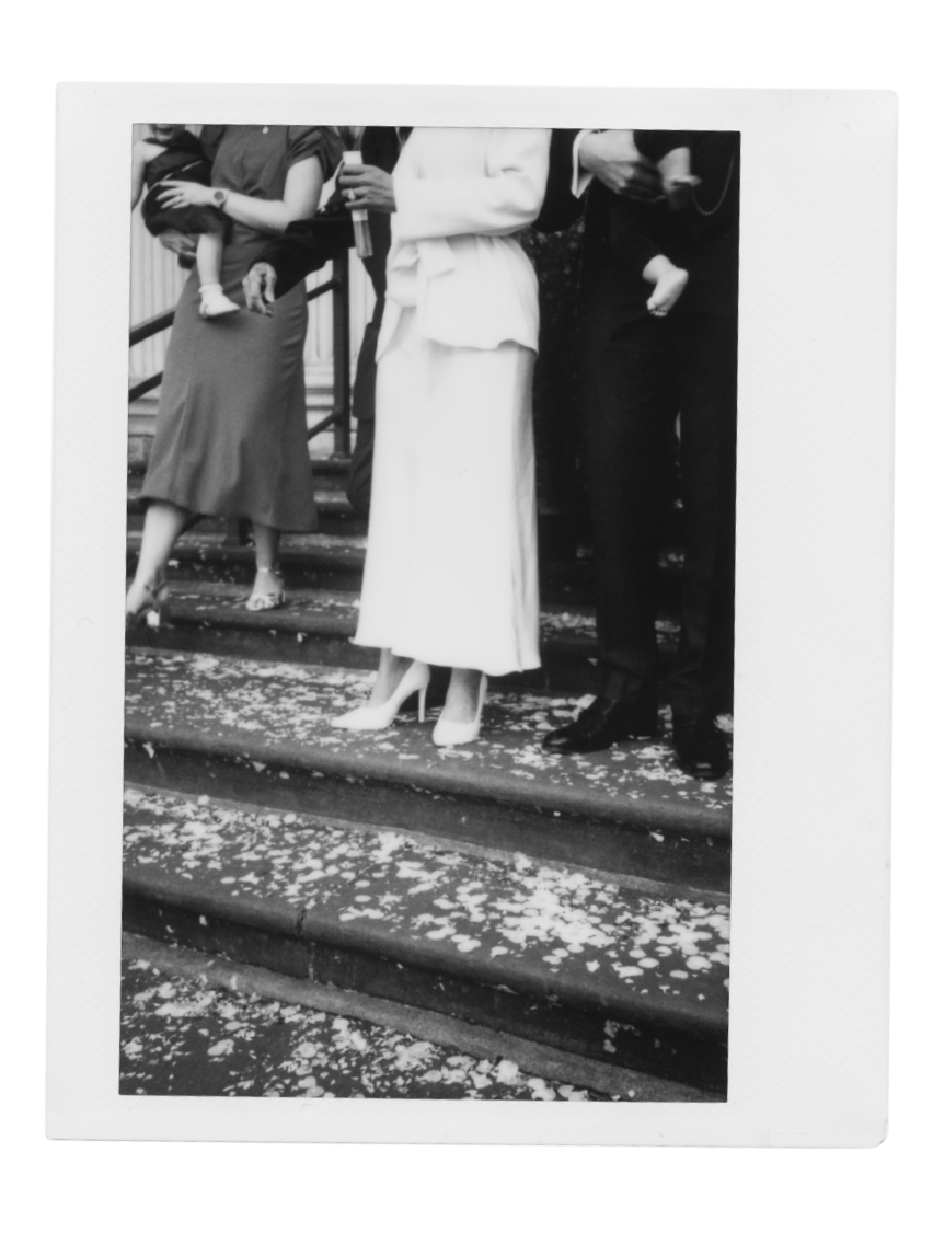 Old Marylebone Town Hall wedding photography on instant film