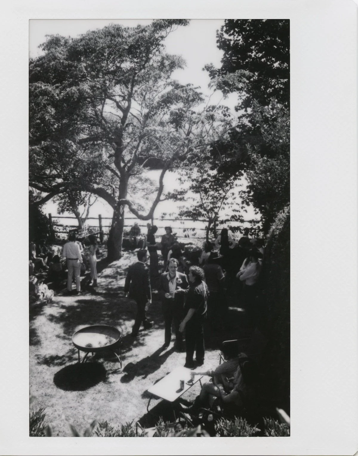 East Sussex garden wedding photography on instant film
