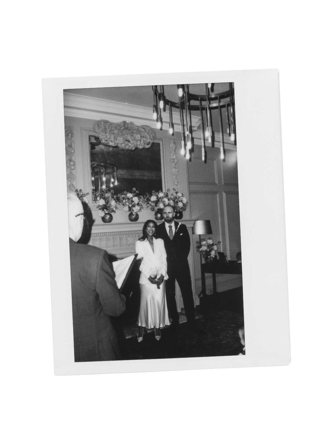Old Marylebone Town Hall wedding London on instant film