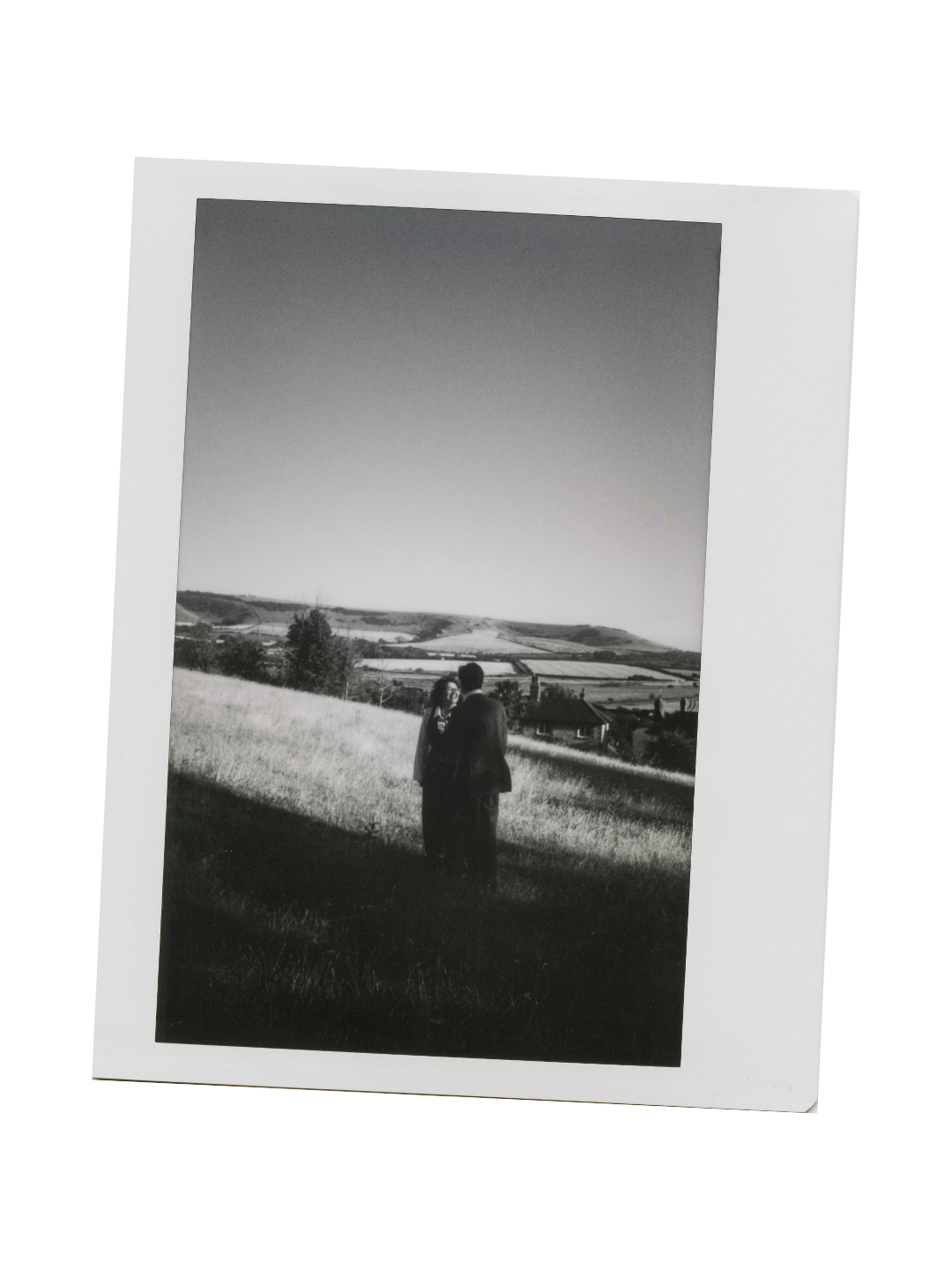 Cowboy garden wedding photography instant film