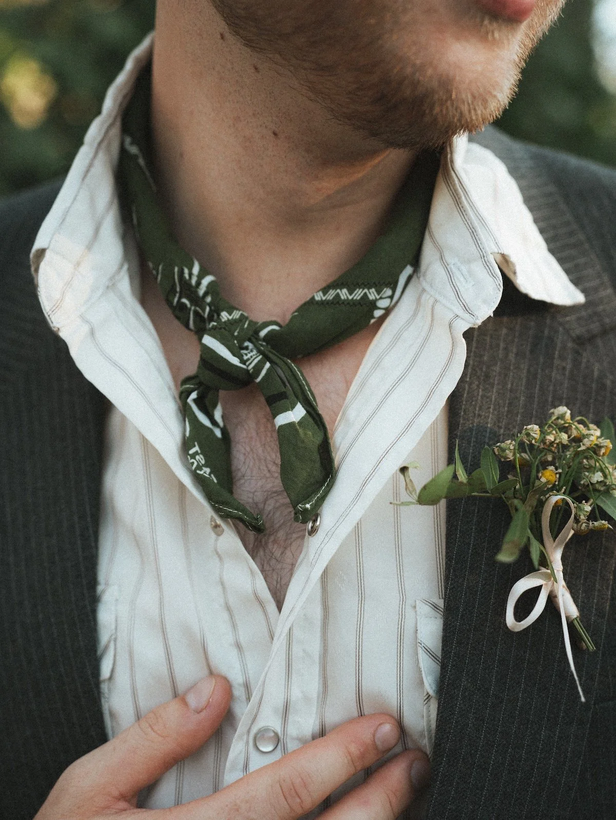 Cowboy garden wedding photography digital