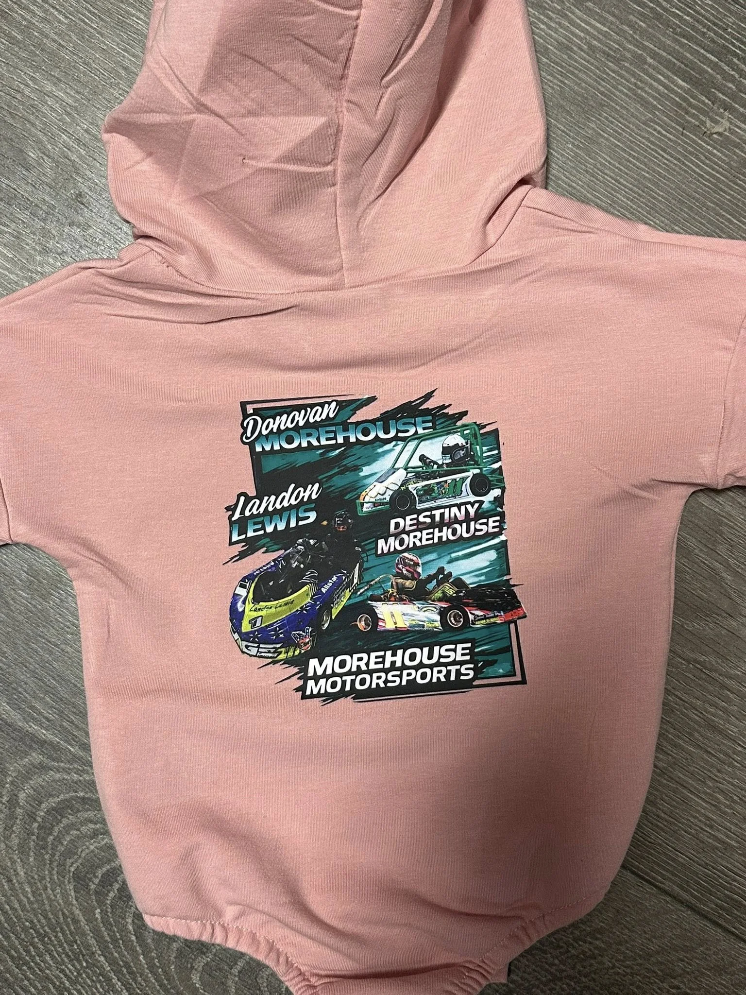 Baby hooded onesie customized