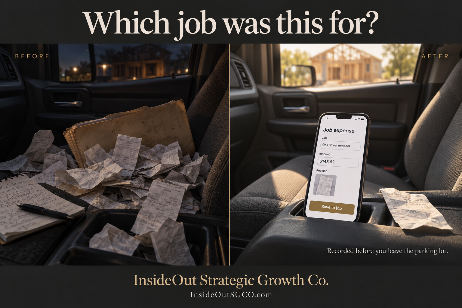 How do I keep track of job expenses when I’m out doing the work all day?