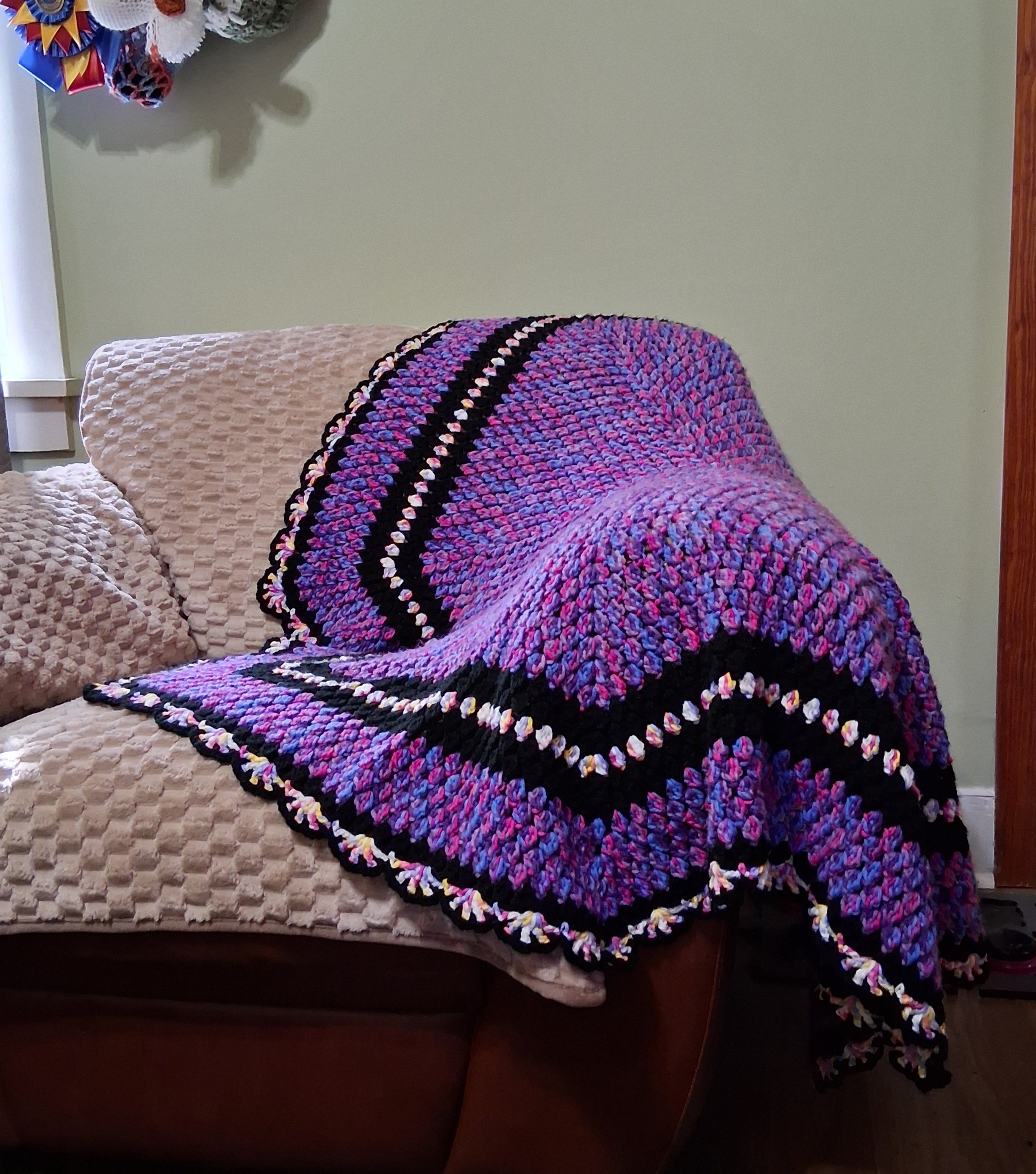 Hexagonal Galaxy Crochet Blanket