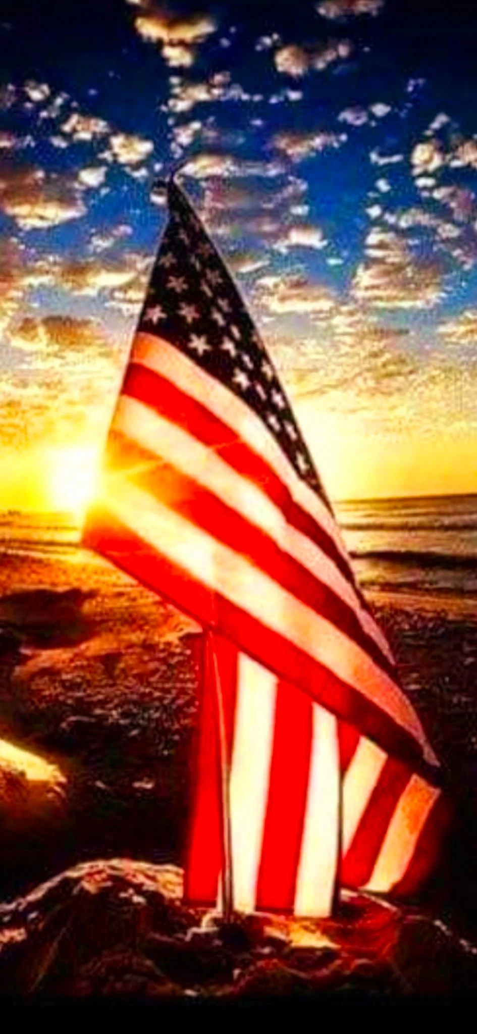Flag By The Shore