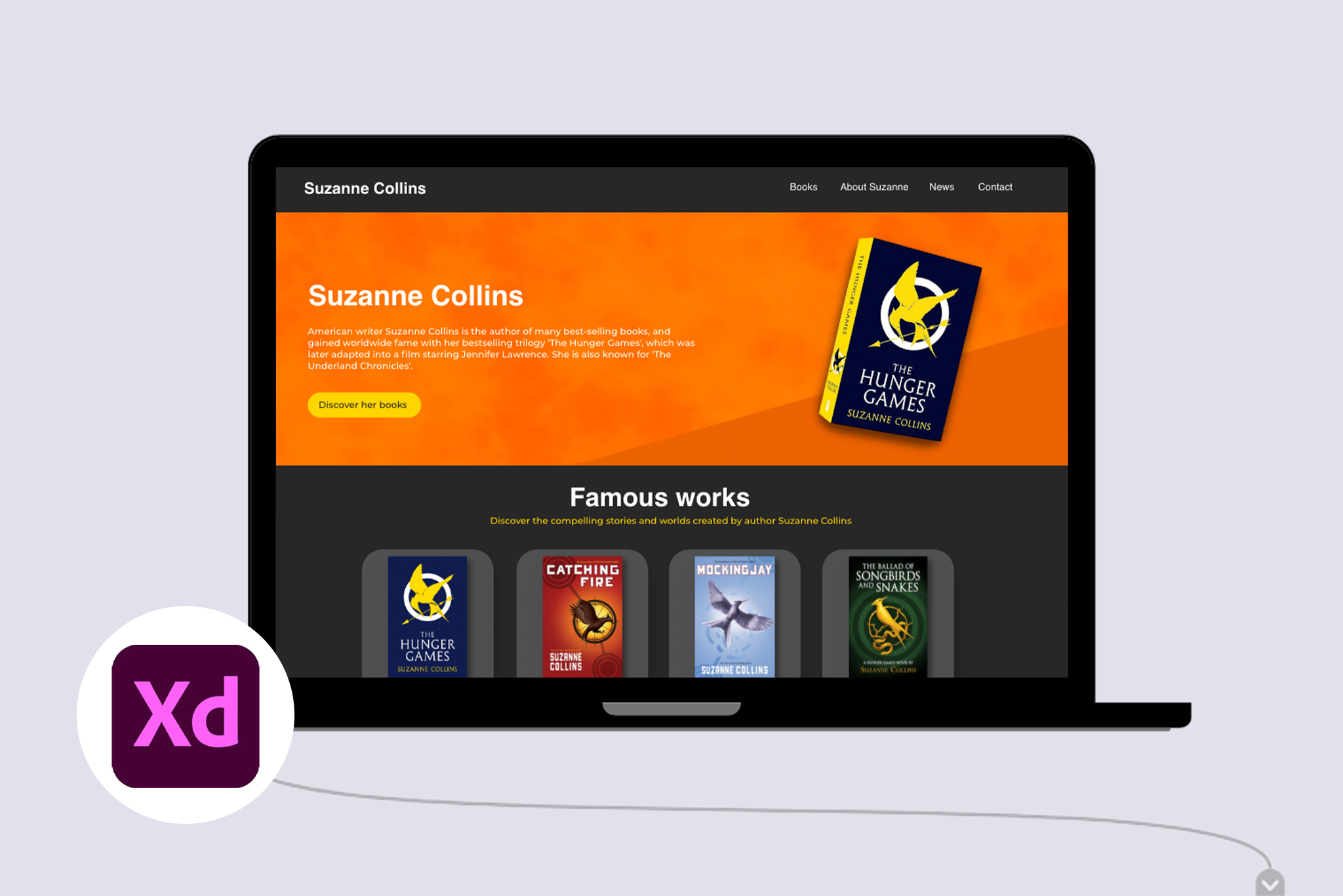 Website Suzanne Collins | Prototype