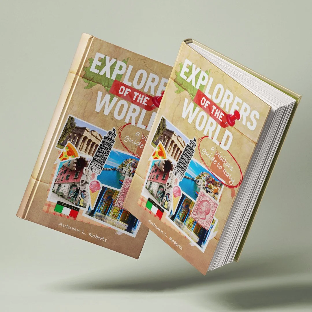 Two books floating in mockup