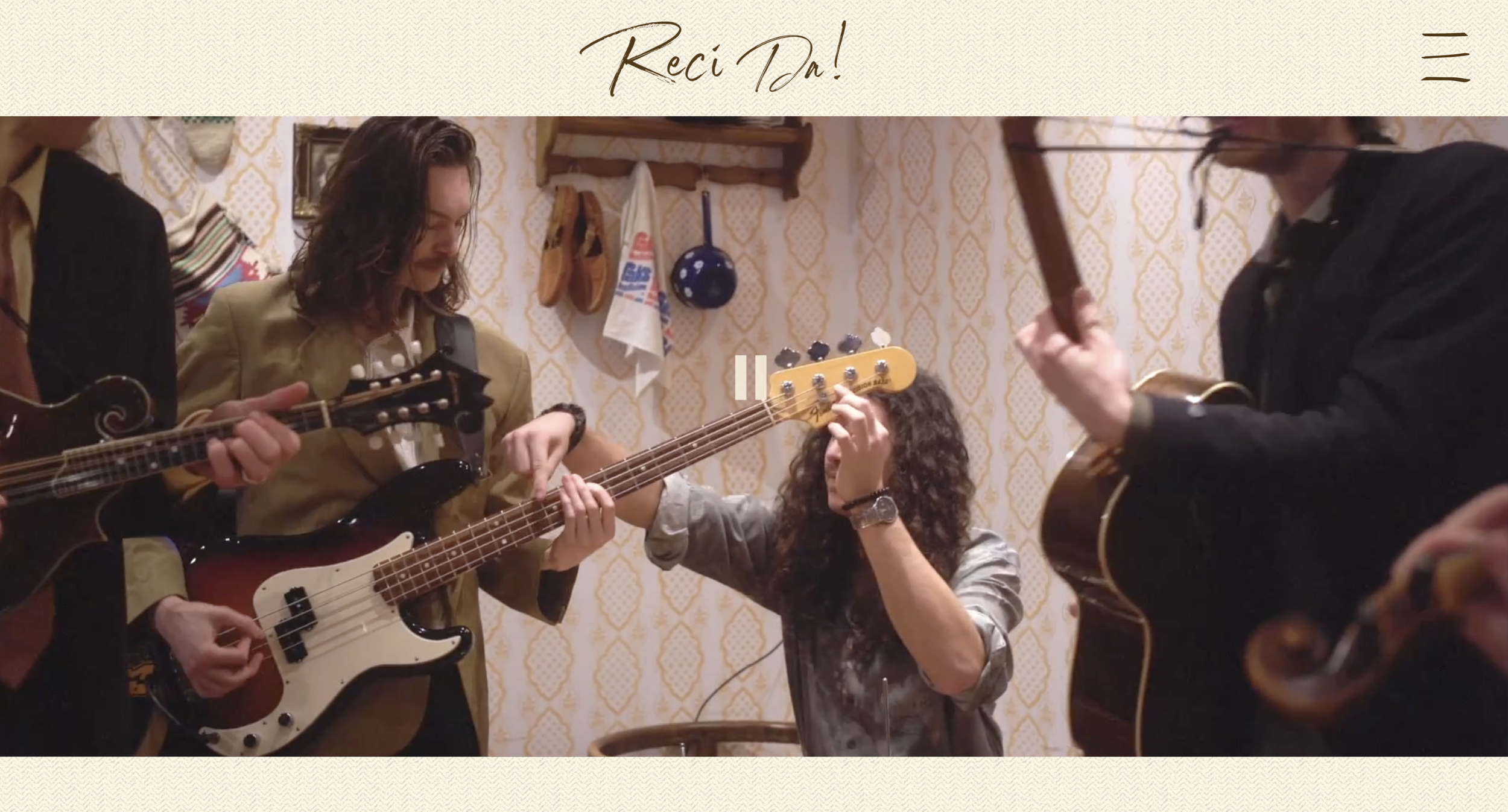 screenshot of website