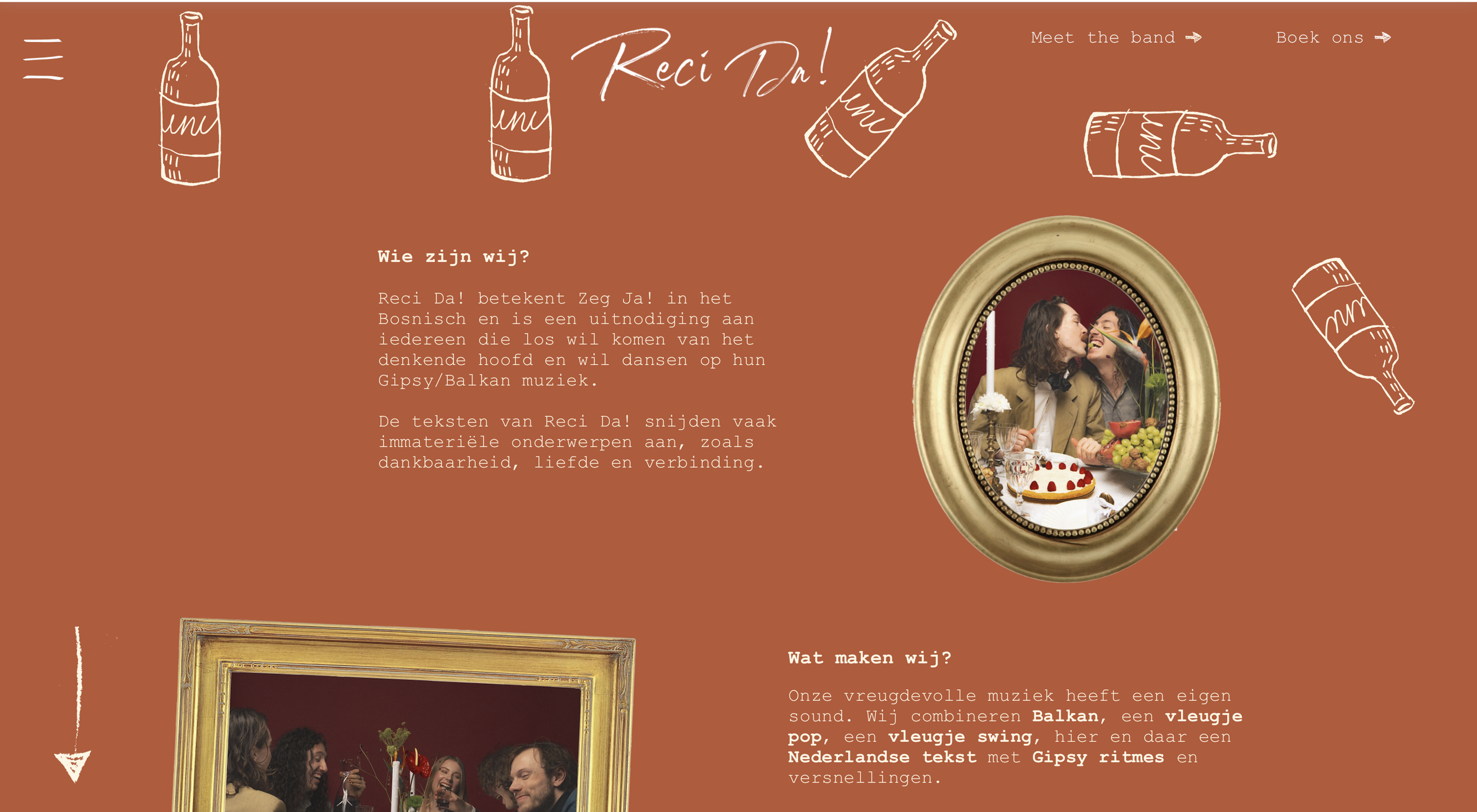screenshot of website