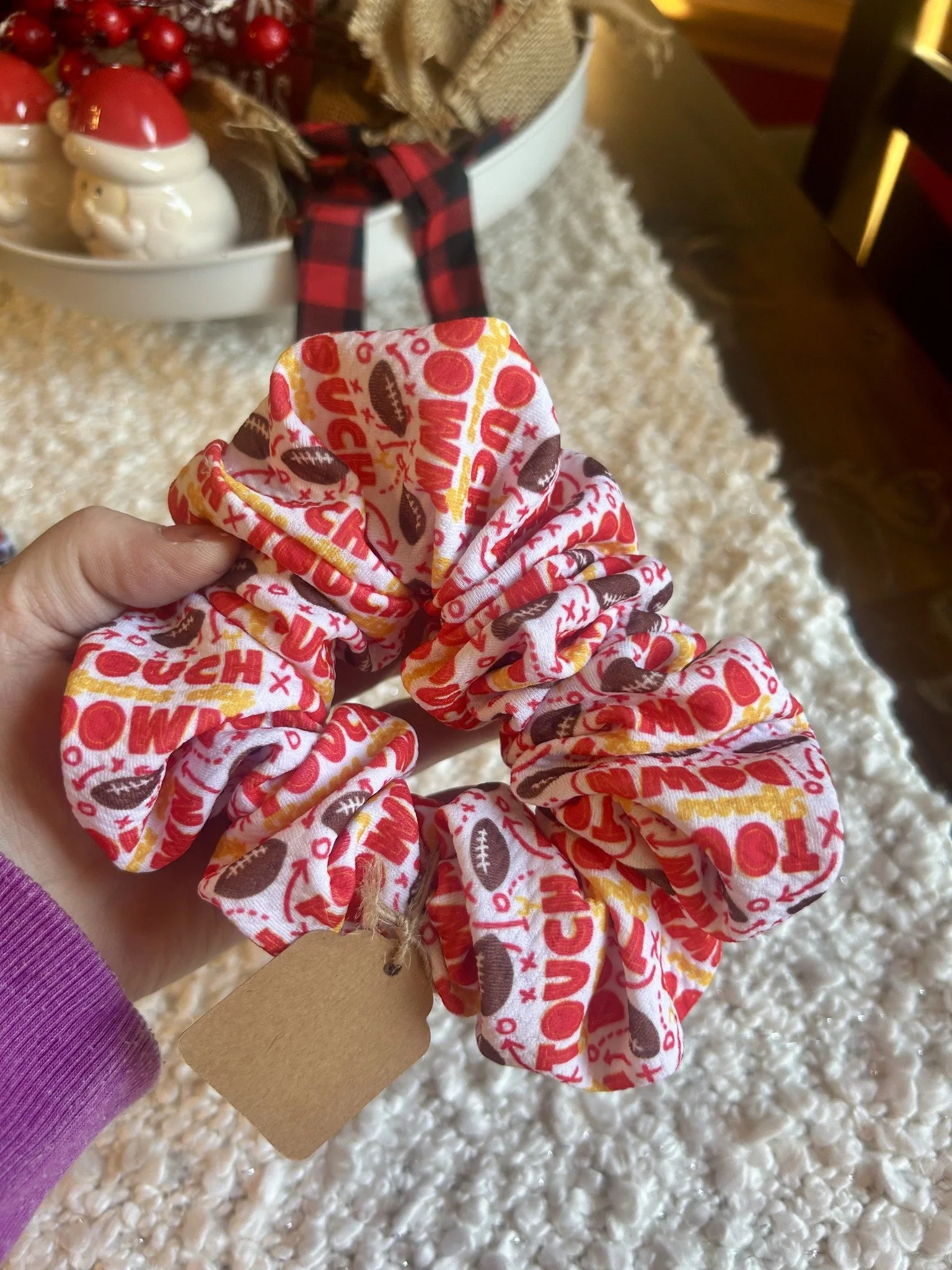 Kansas City Chiefs Football Scrunchie