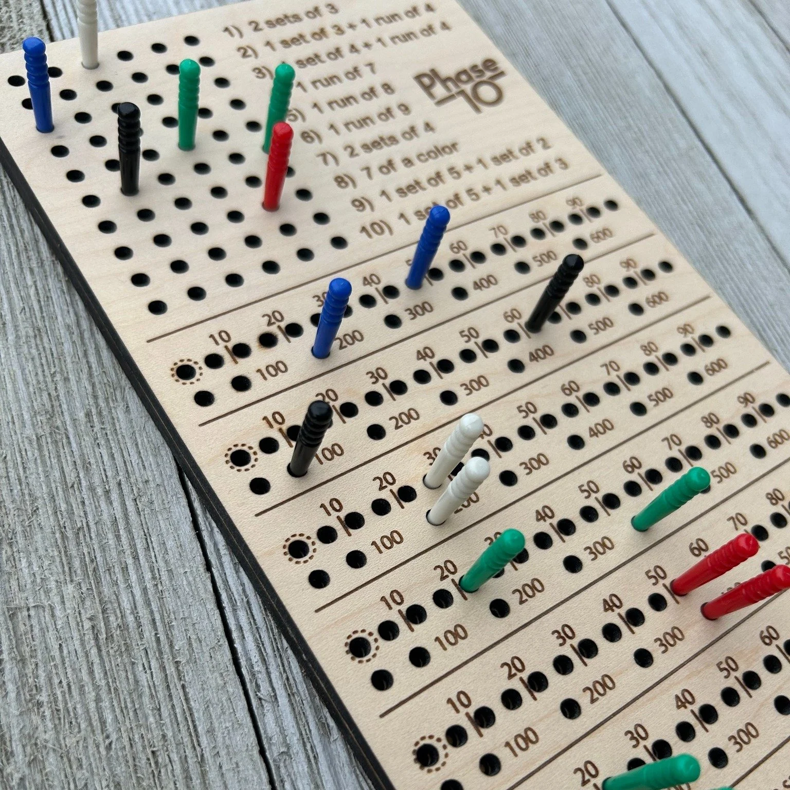 Deluxe Phase 10 Scoreboard