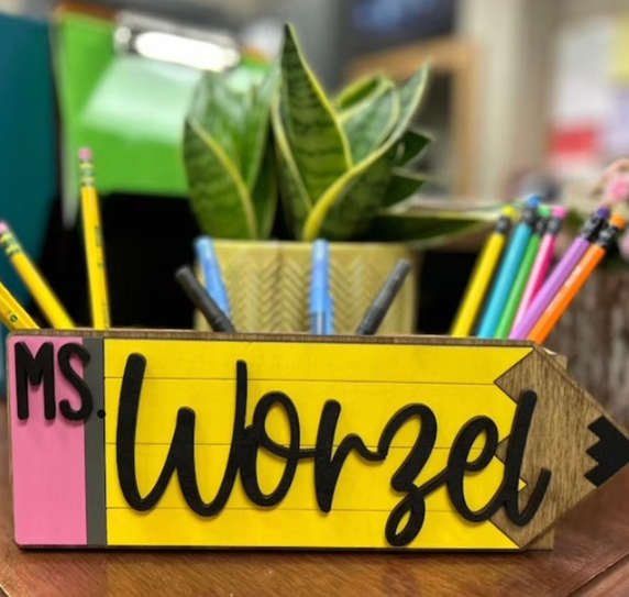 Personalized Teacher Pencil Holder