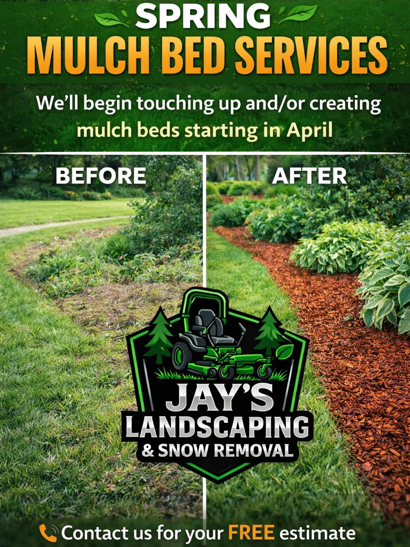 Spring is approaching us fast. We will begin our mulch bed touch ups in April. 🌹
Contact us today for your free estimate 📲