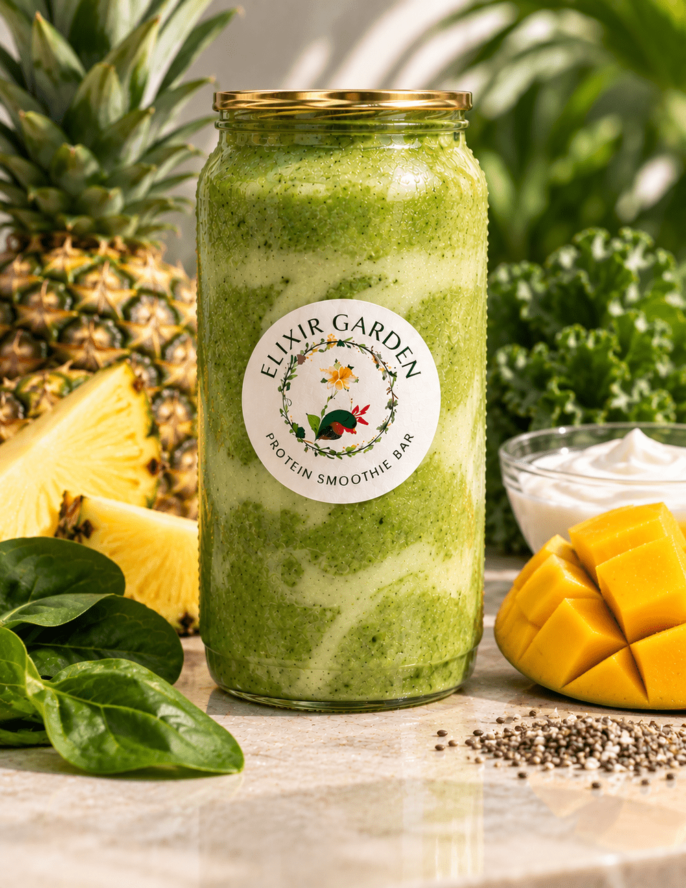 Tropical Green Protein Smoothie