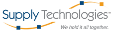 Supply Technologies logo with stylized orange and blue arrows above and below the text.