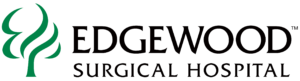 Edgewood Surgical Hospital logo with a green tree image and text.