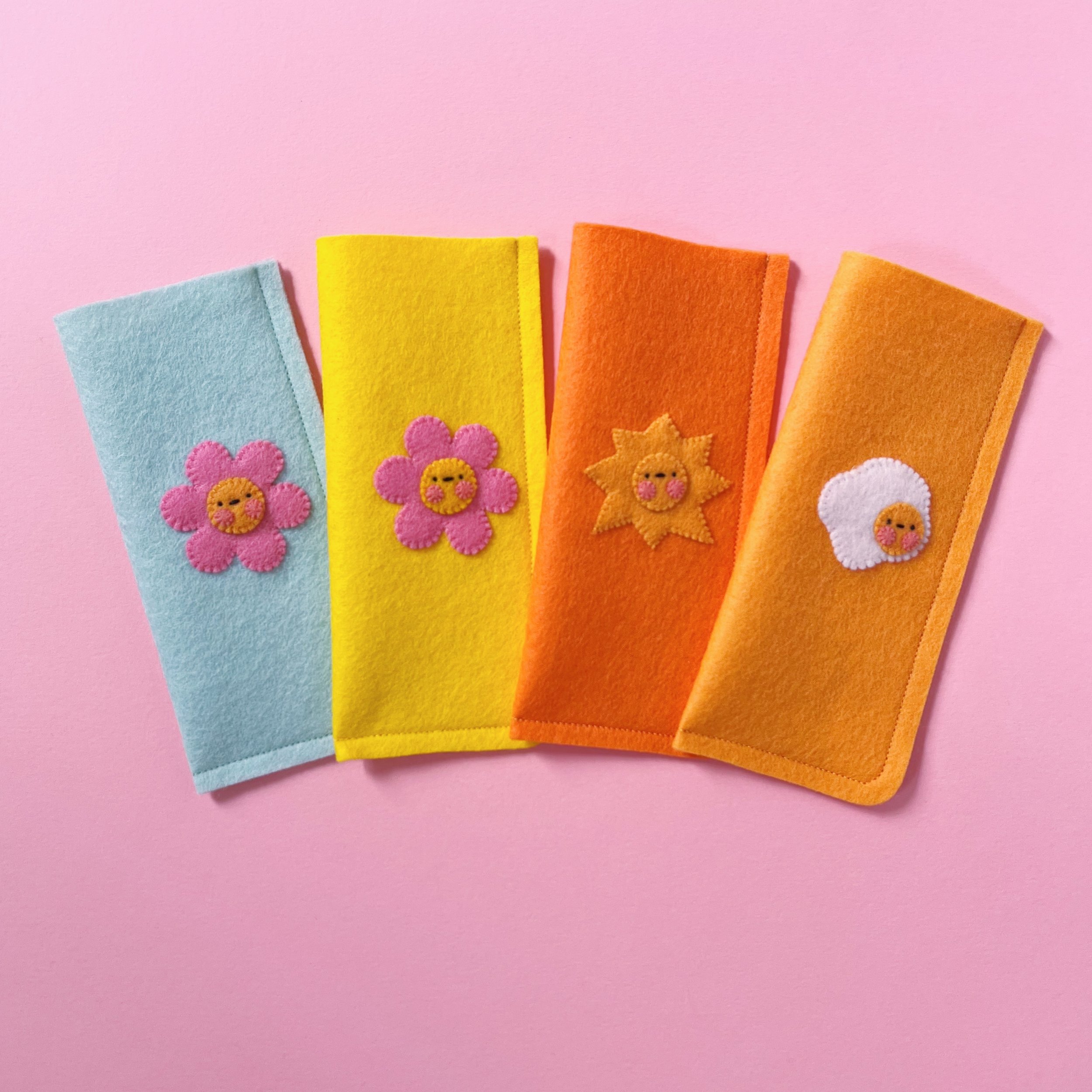 Wool Felt Eyeglass Sleeves