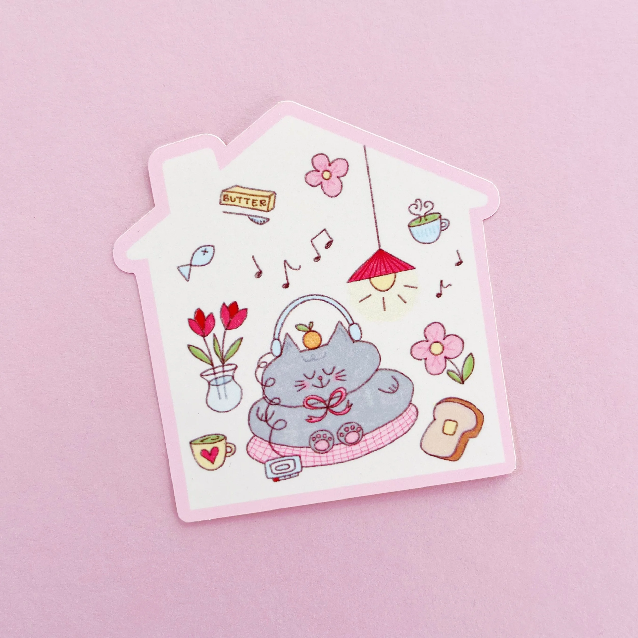 Cozy Cat Sticker