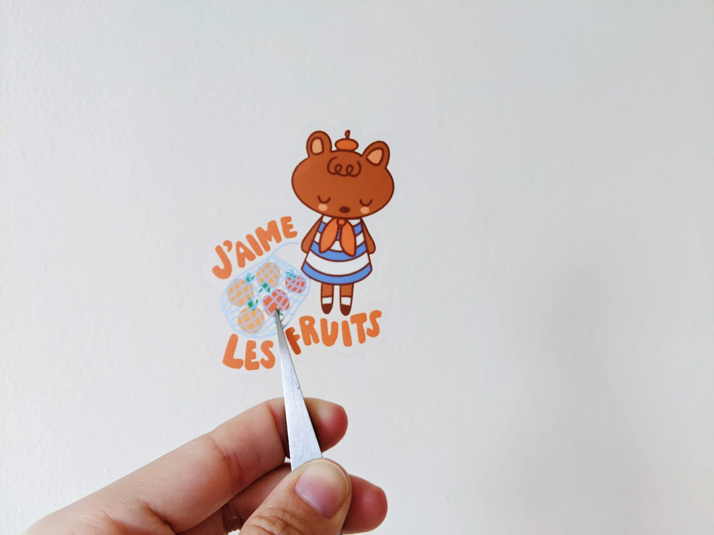 Clear I Love Fruits Sticker