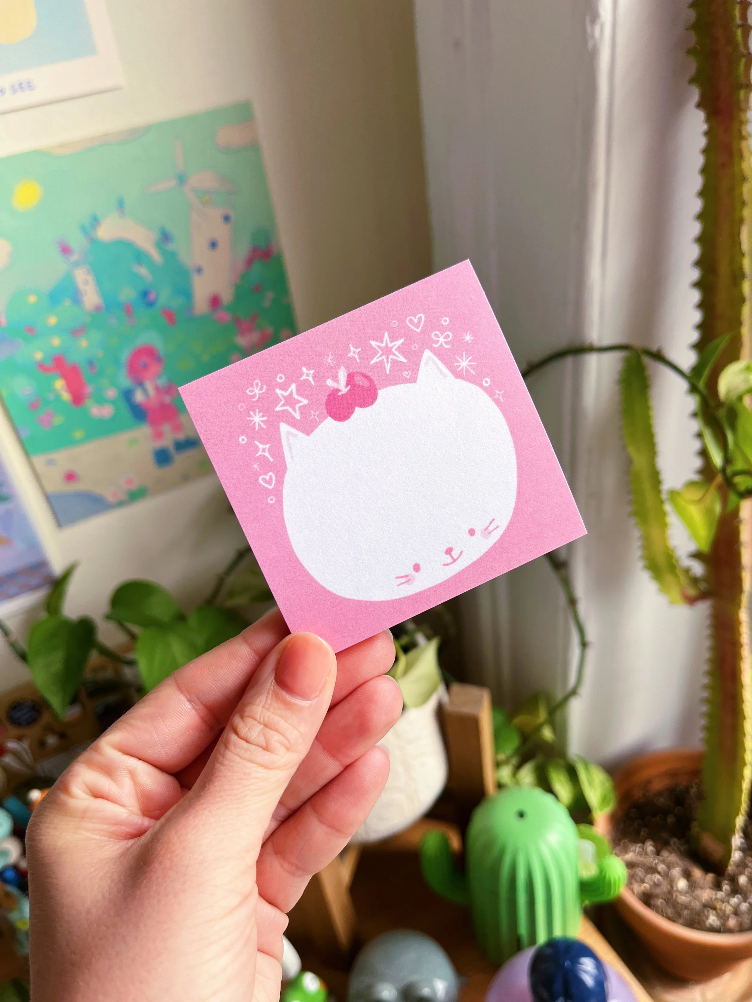 Cat Head Sticky Notes