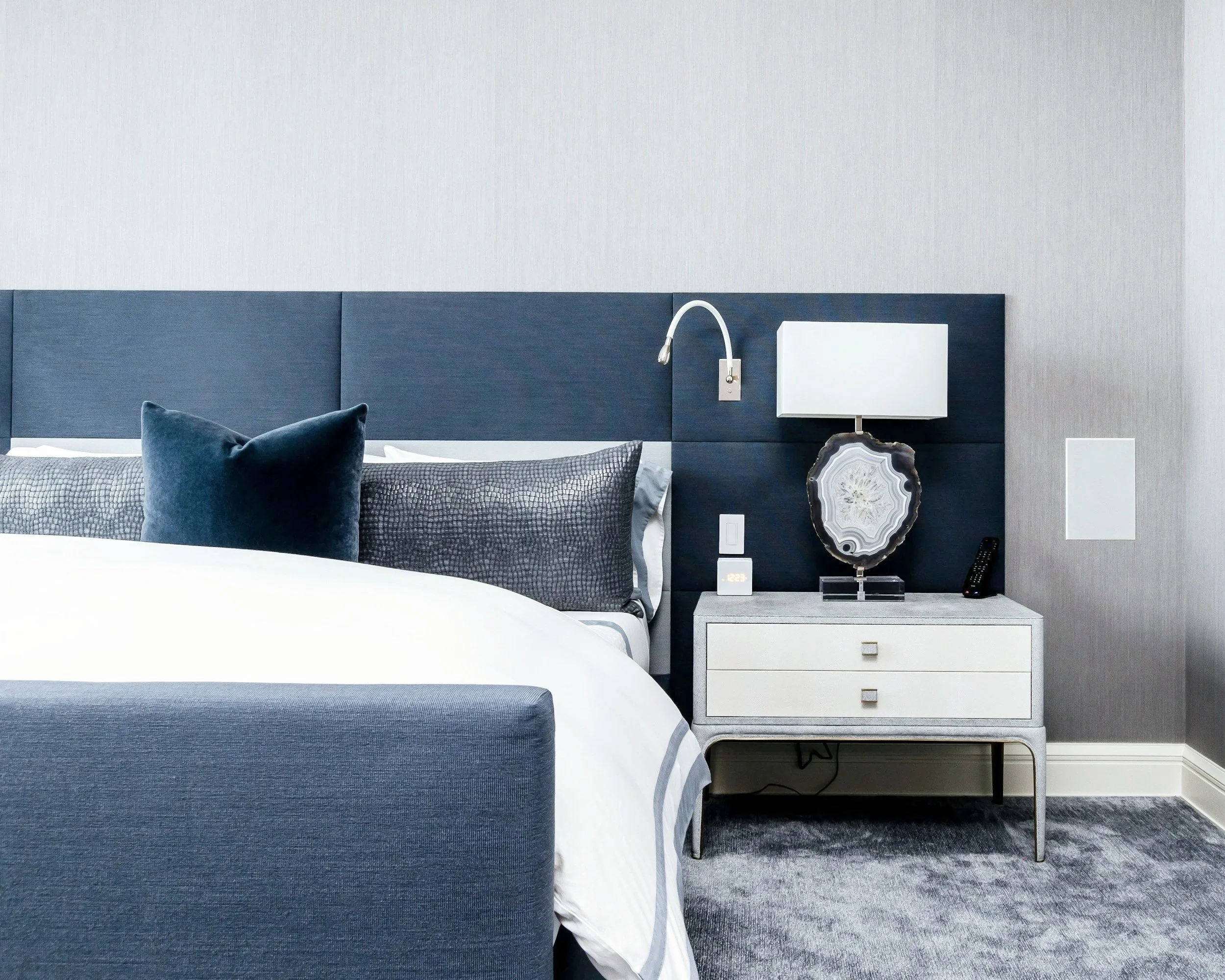 A modern hotel room for your vacation stay.