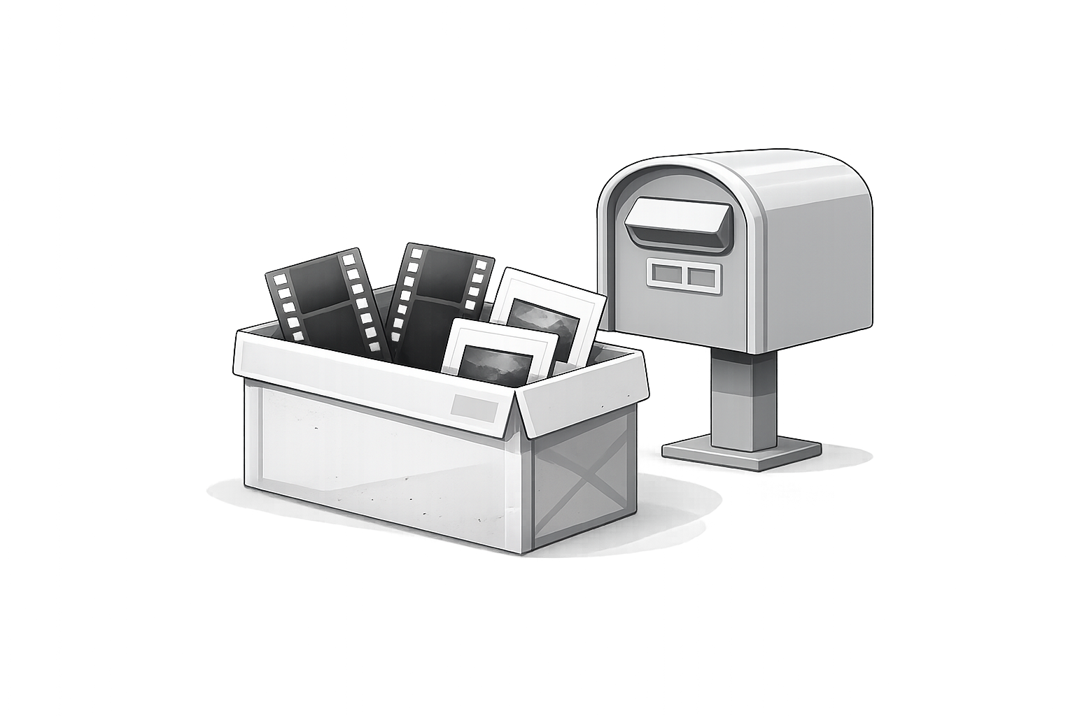 Lämna in diabilder och negativ för att få dem till datorn