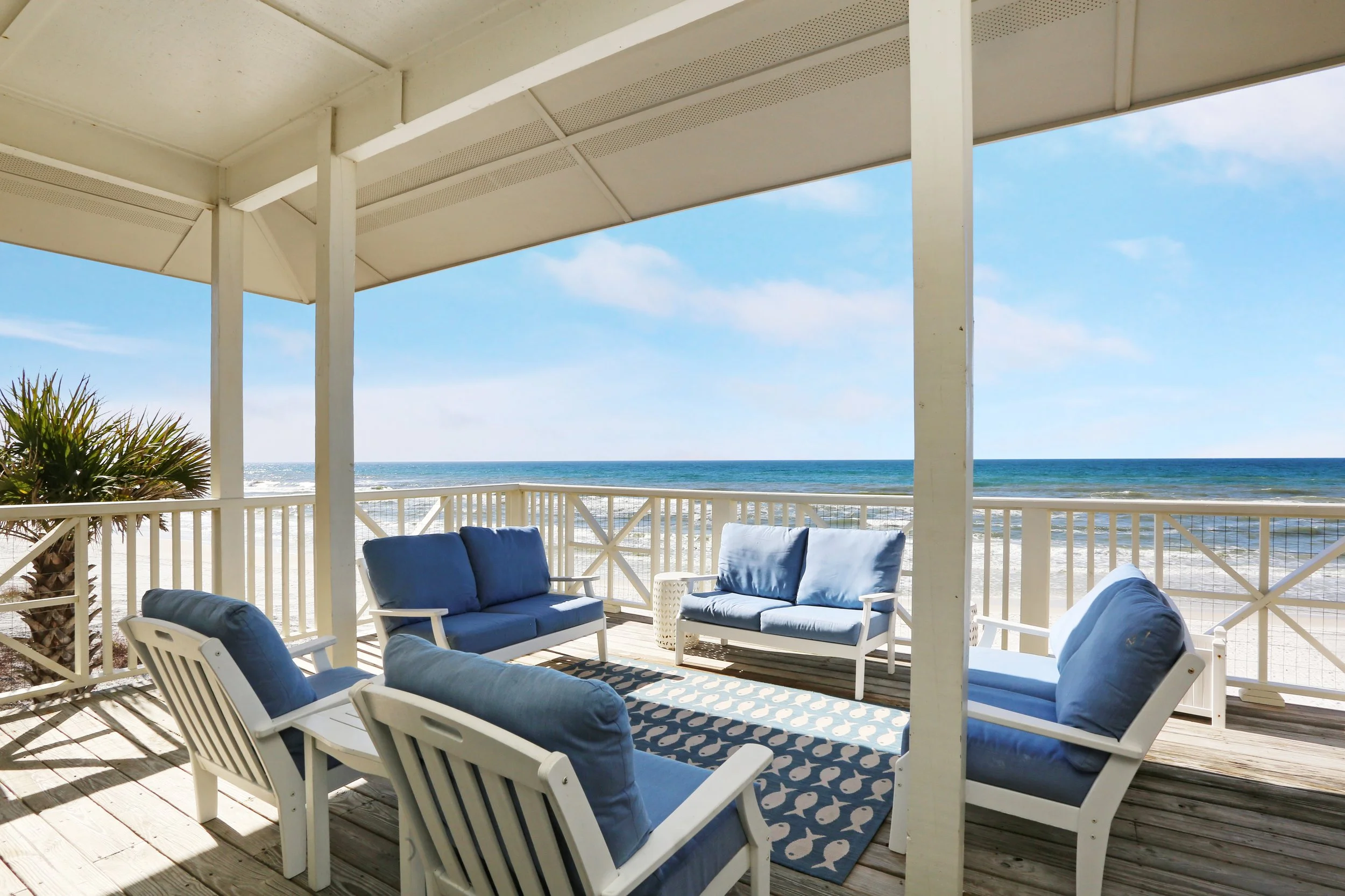 South side deck with seating for 12