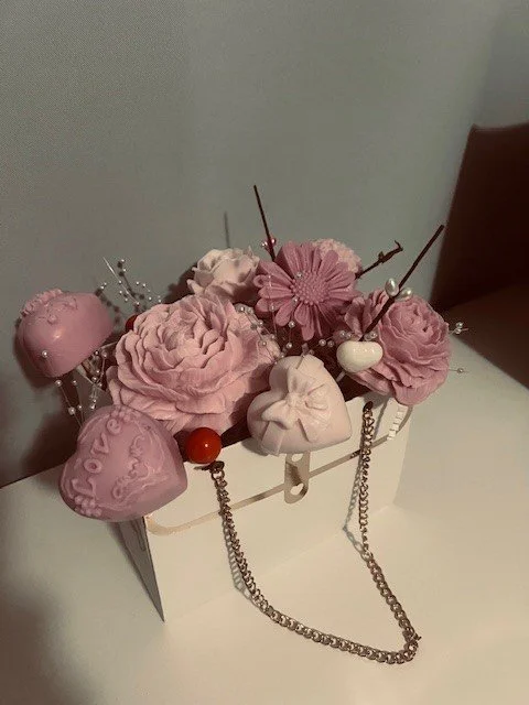 Romantic Floral Candle Bucket