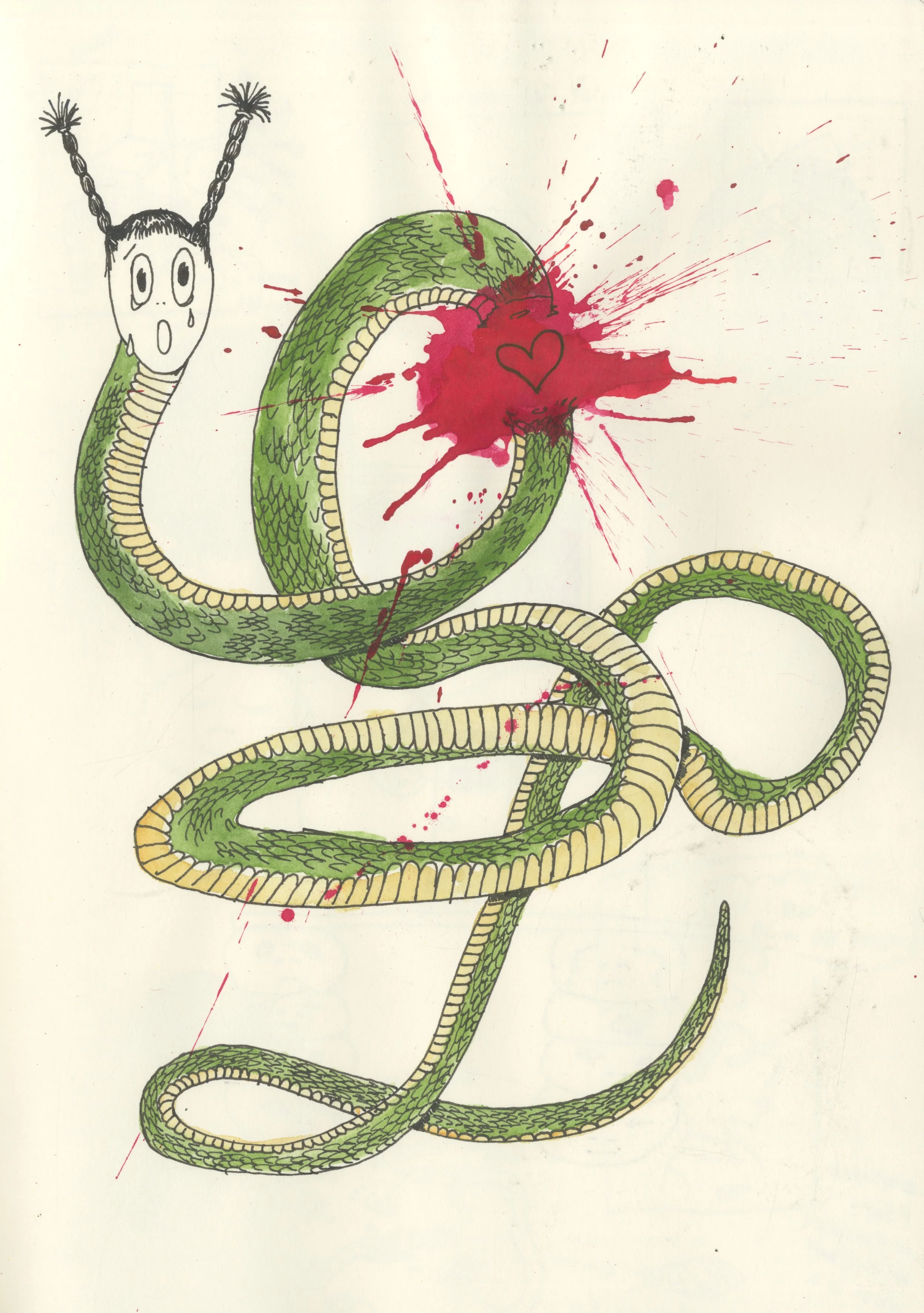 "Untitled" 2026, Ink & Watercolor on Paper