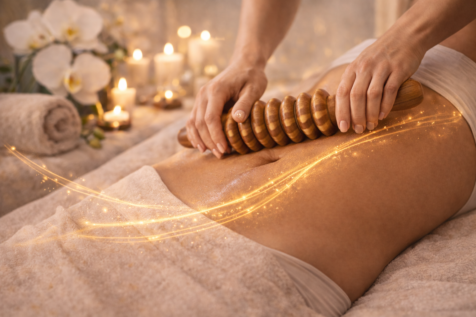 Lymphatic massage with wooden roller tool.png