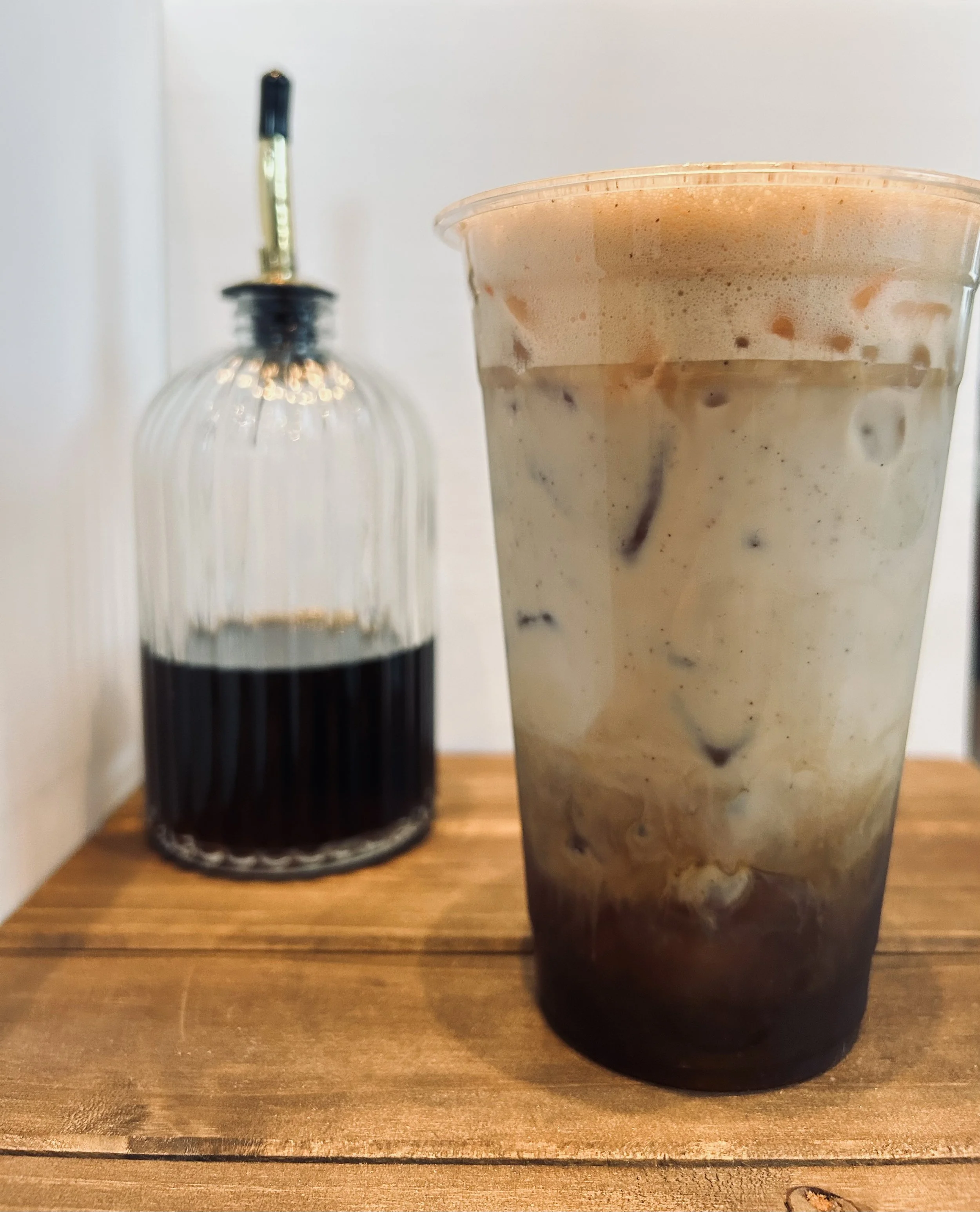 Iced Brown Sugar Oat milk espresso