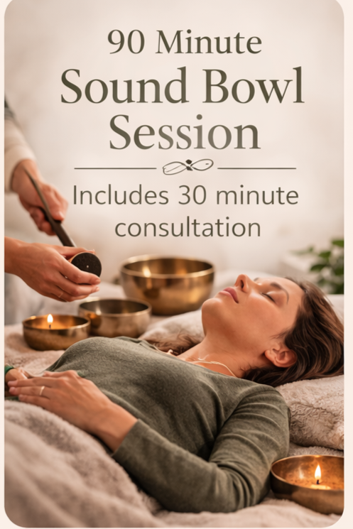 90 Minute Sound Bowl Session with in person consultation