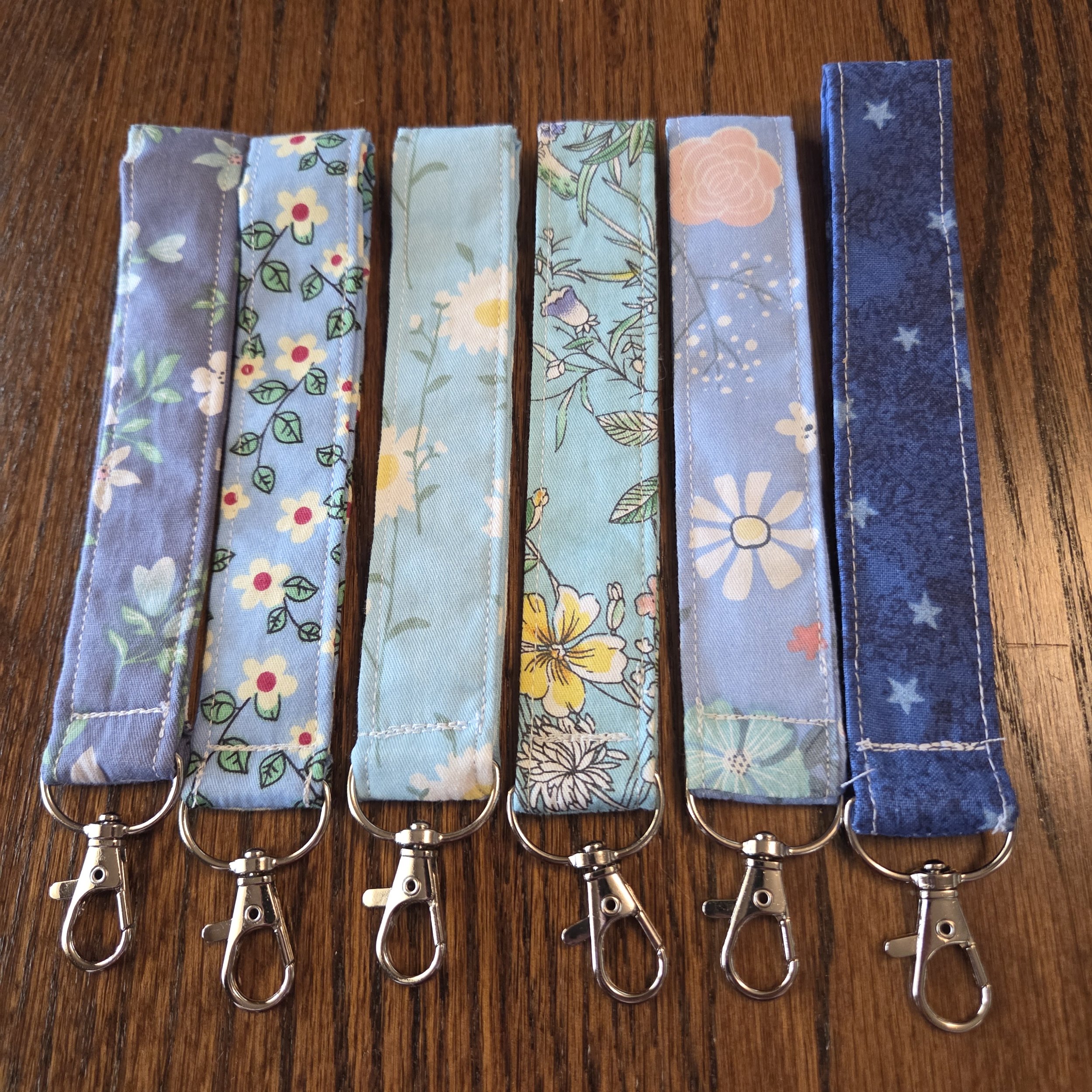 Wristlet Keychain- Blue Style