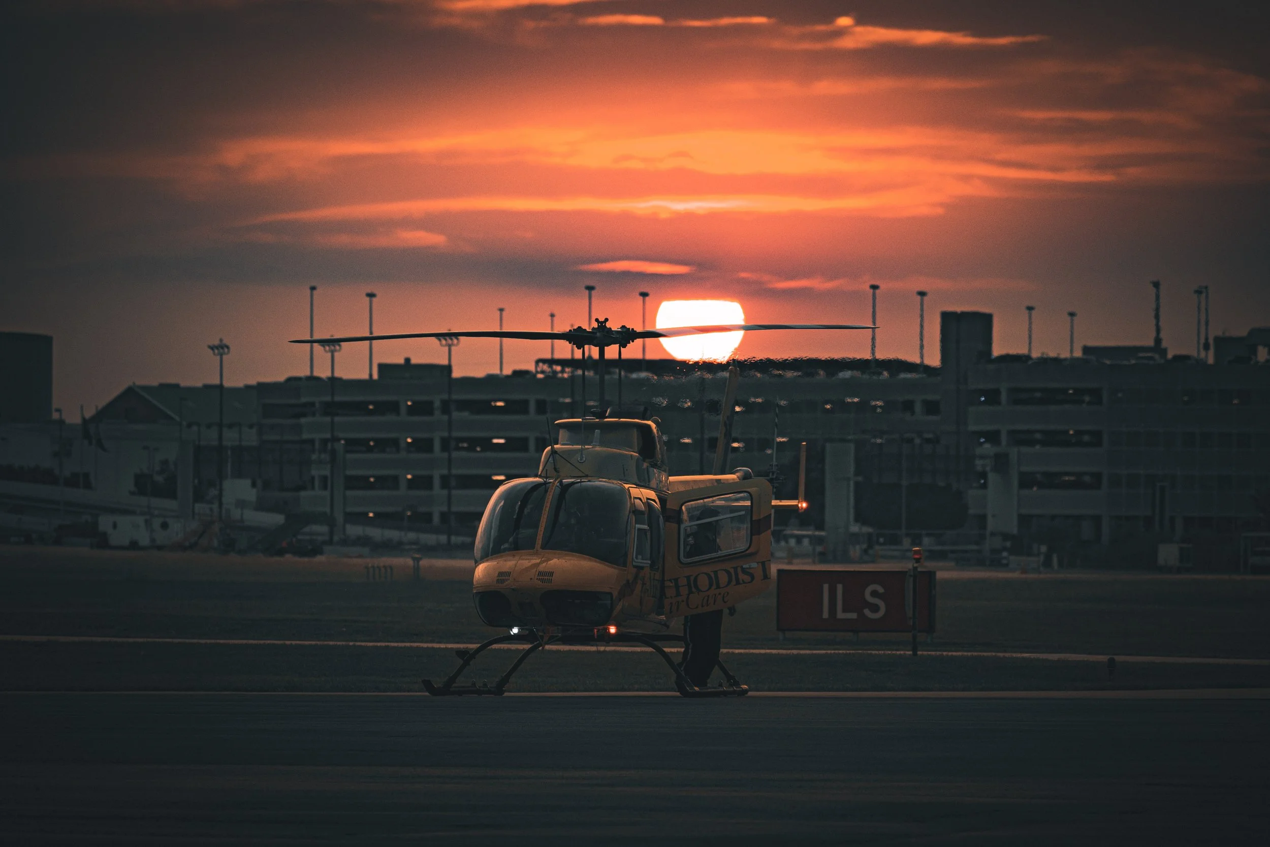 Sunset at San Antonio Intl