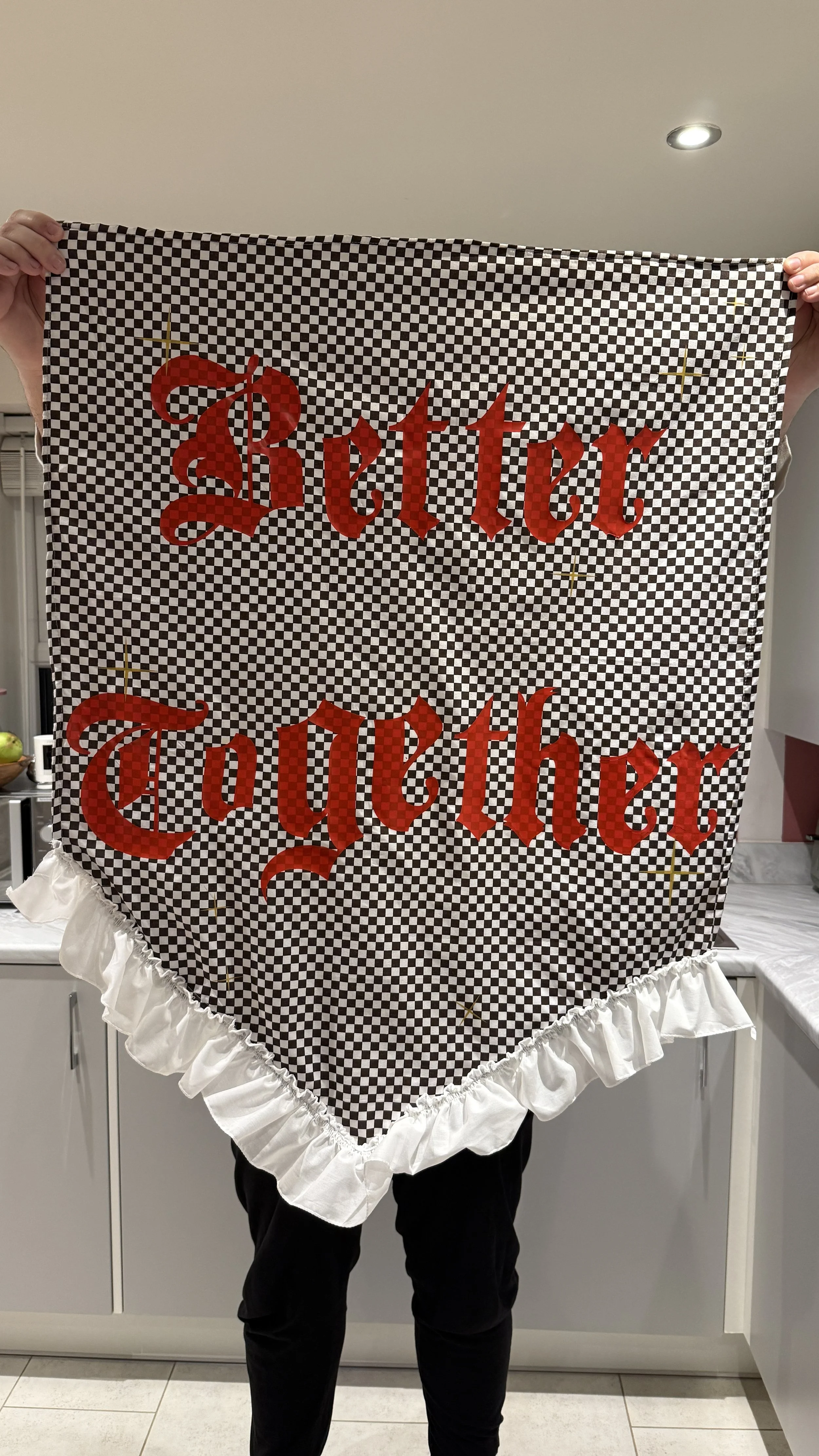 Better together large checkerboard banner