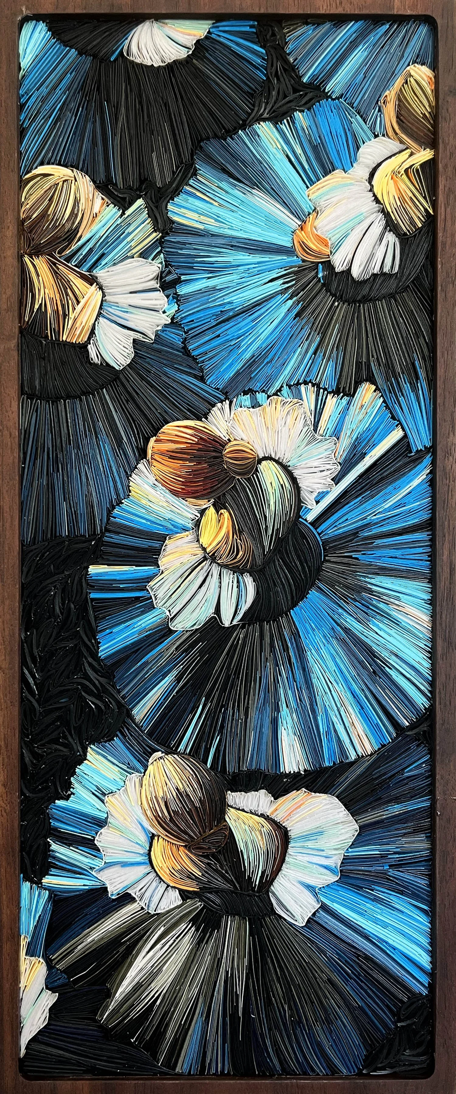 "Ballerinas" 3mm Paper Strip Quilling in Walnut