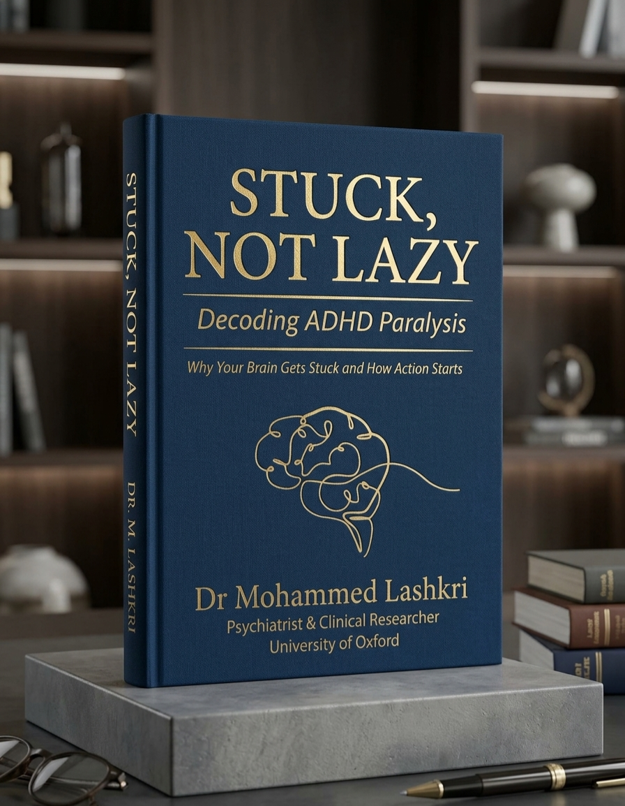 Stuck, Not Lazy by Dr Mohammed Lashkri,  Decoding ADHD Paralysis and the Neuroscience of Action