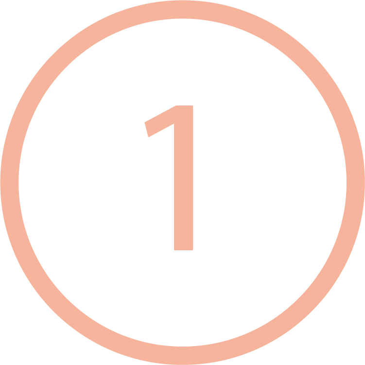 Number one countdown circle with a pink border and the numeral 1 in the center.