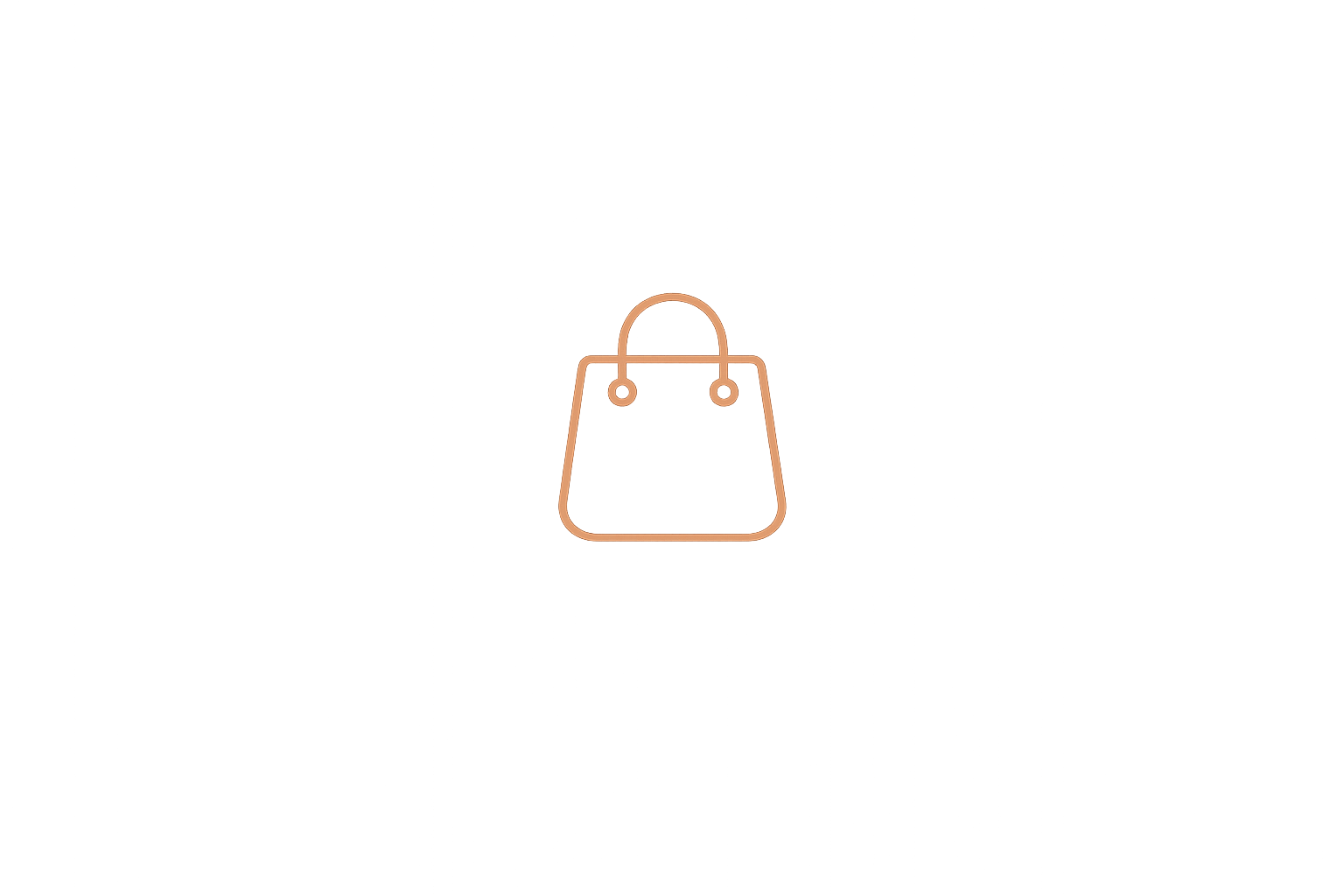 Outline drawing of a shopping bag, in a digital or neon style, centered on a black background.