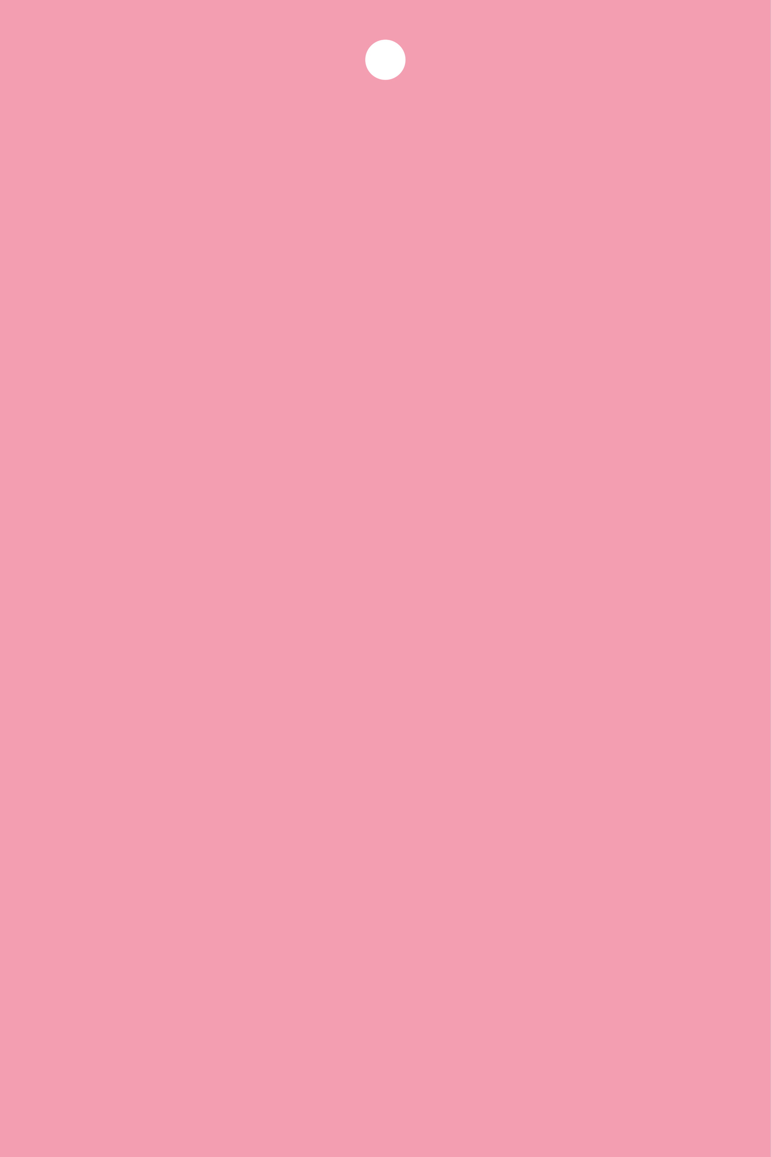 A pink background with a small black dot near the top center.