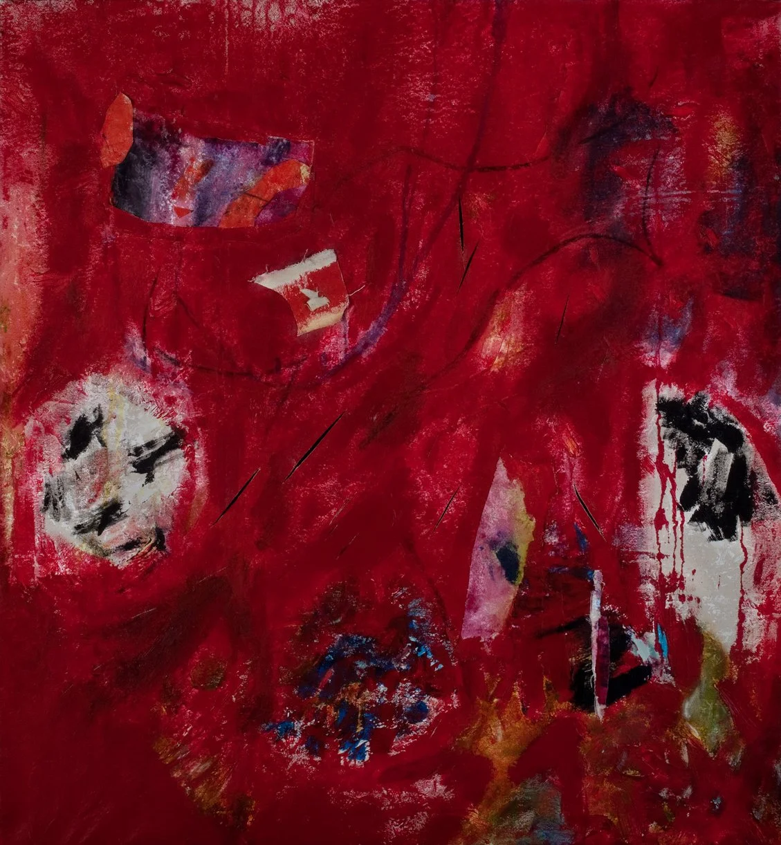 Red
Acrylic on Raw Canvas, College 40" x 37"