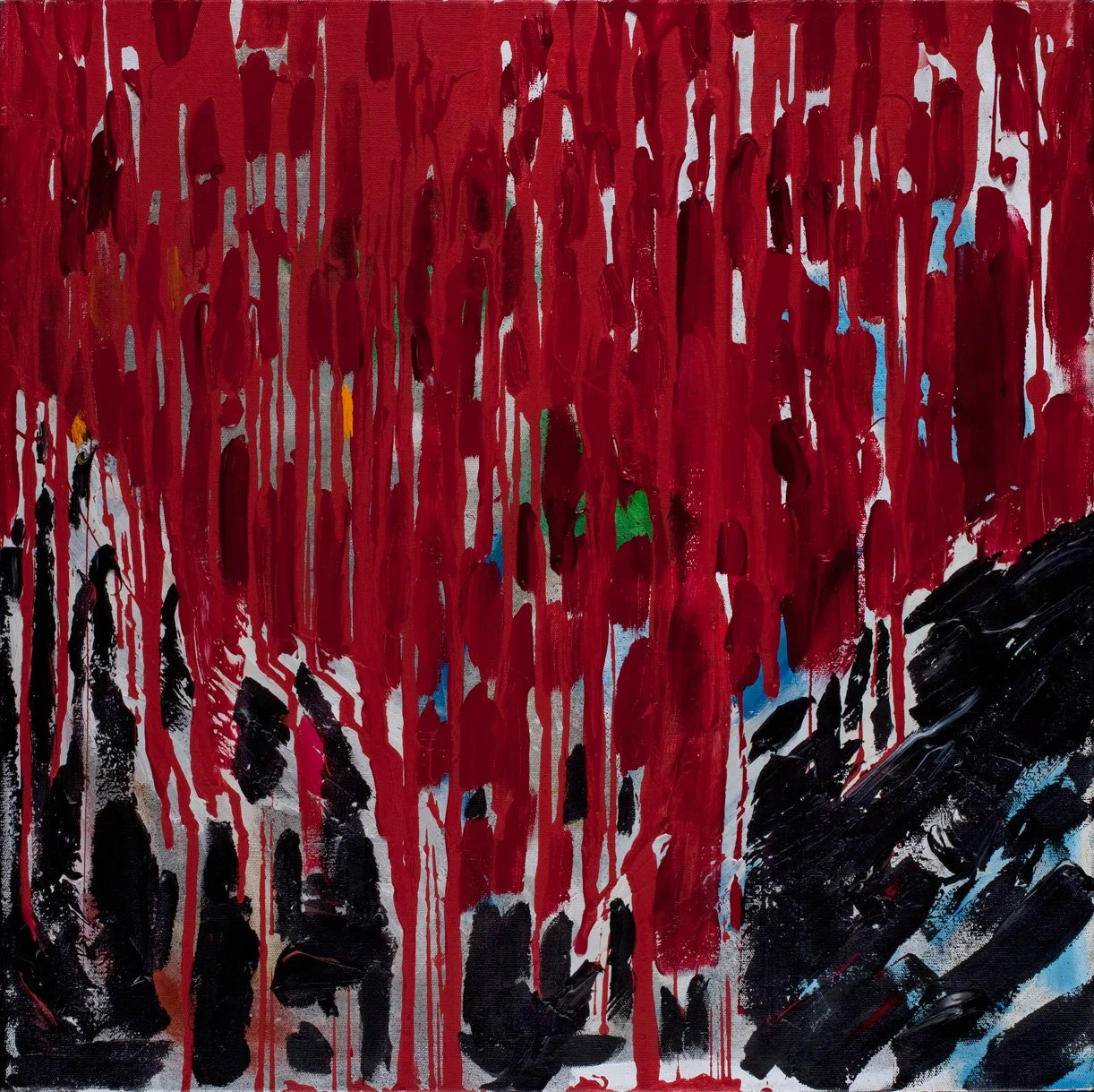 Red Rain
Acrylic on Canvas  24" x 24"