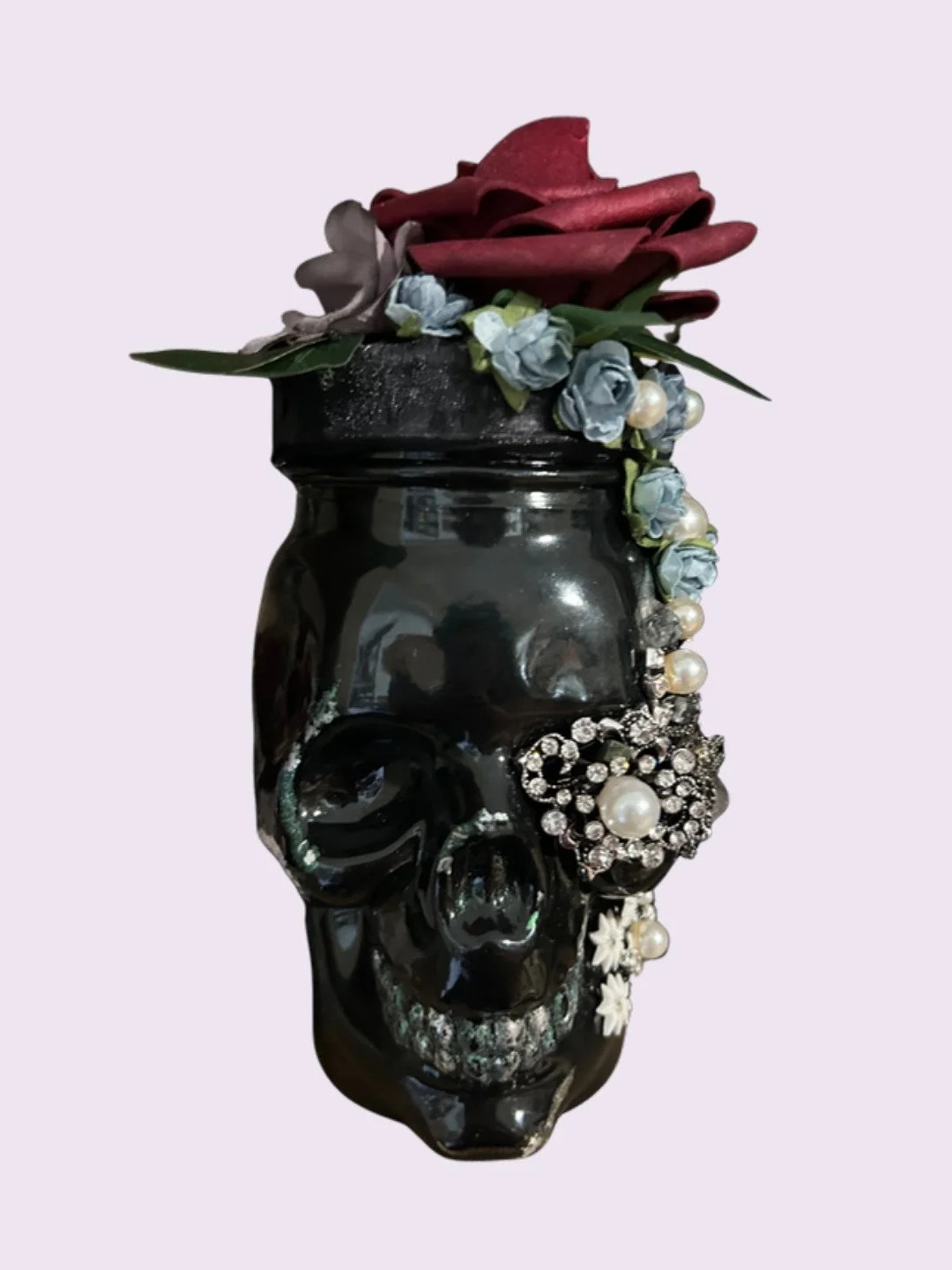 memento-mori-black-glass-skull-jar-roses-pearls-imperfect-witch.jpg
